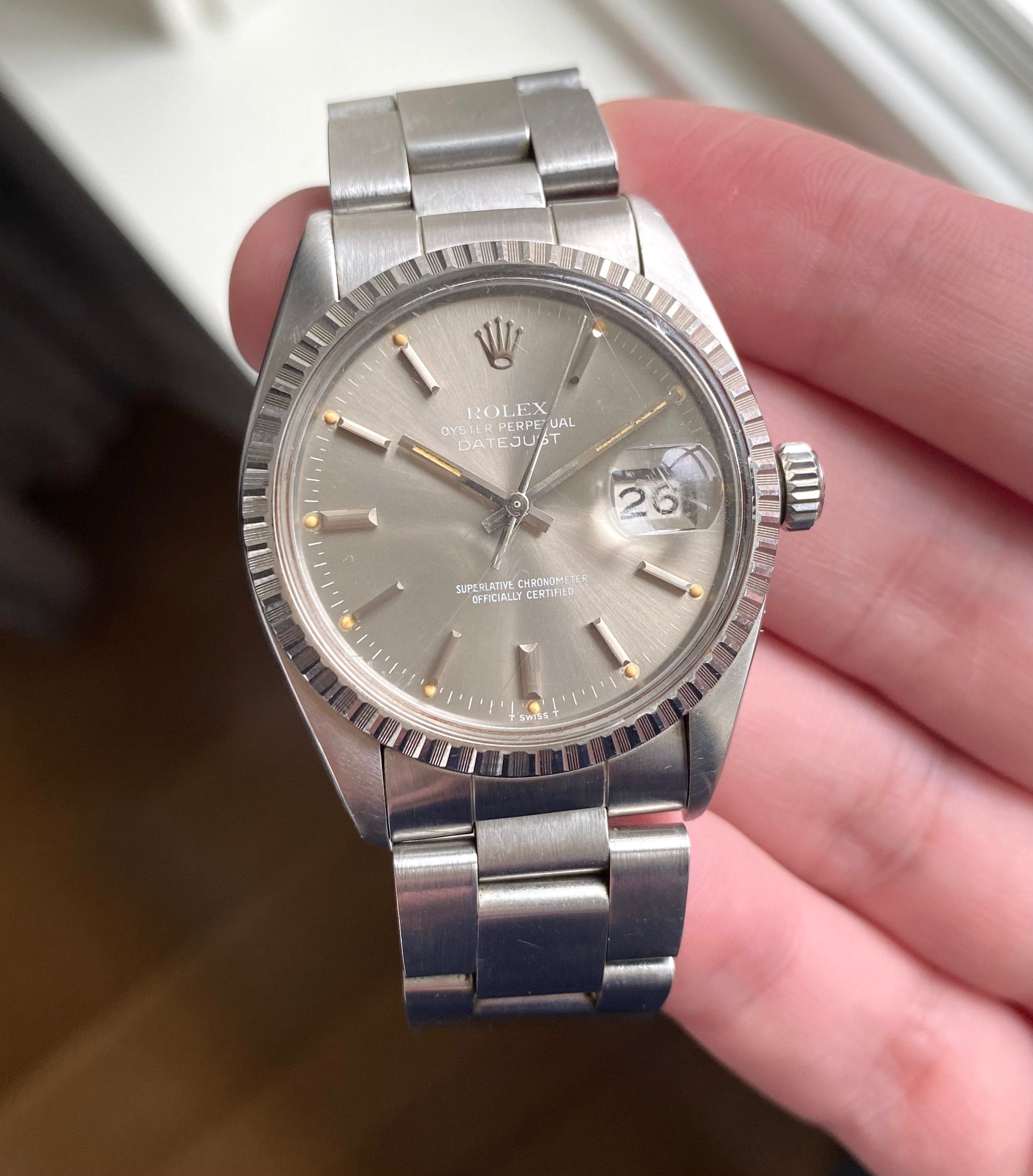 Rolex Datejust 16030 — Grey Dial