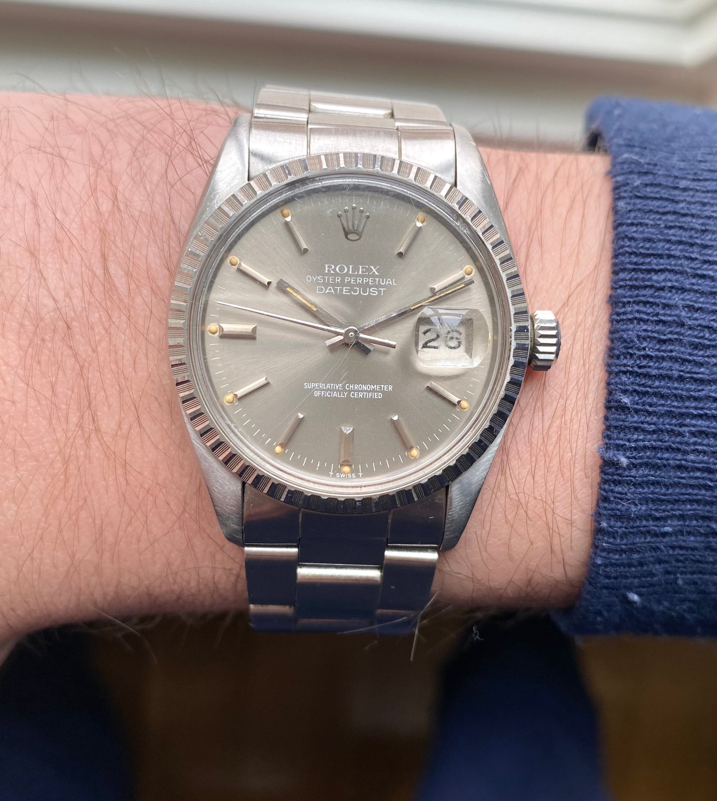 Rolex Datejust 16030 — Grey Dial