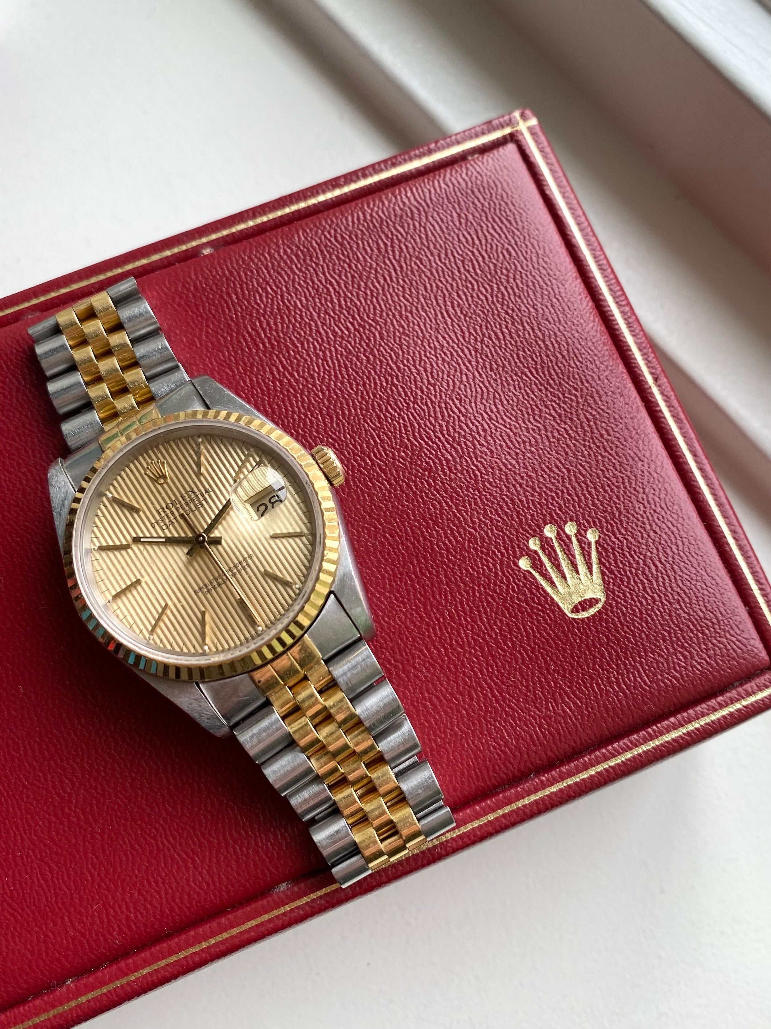 Rolex Datejust 16233 - Champagne Tapestry