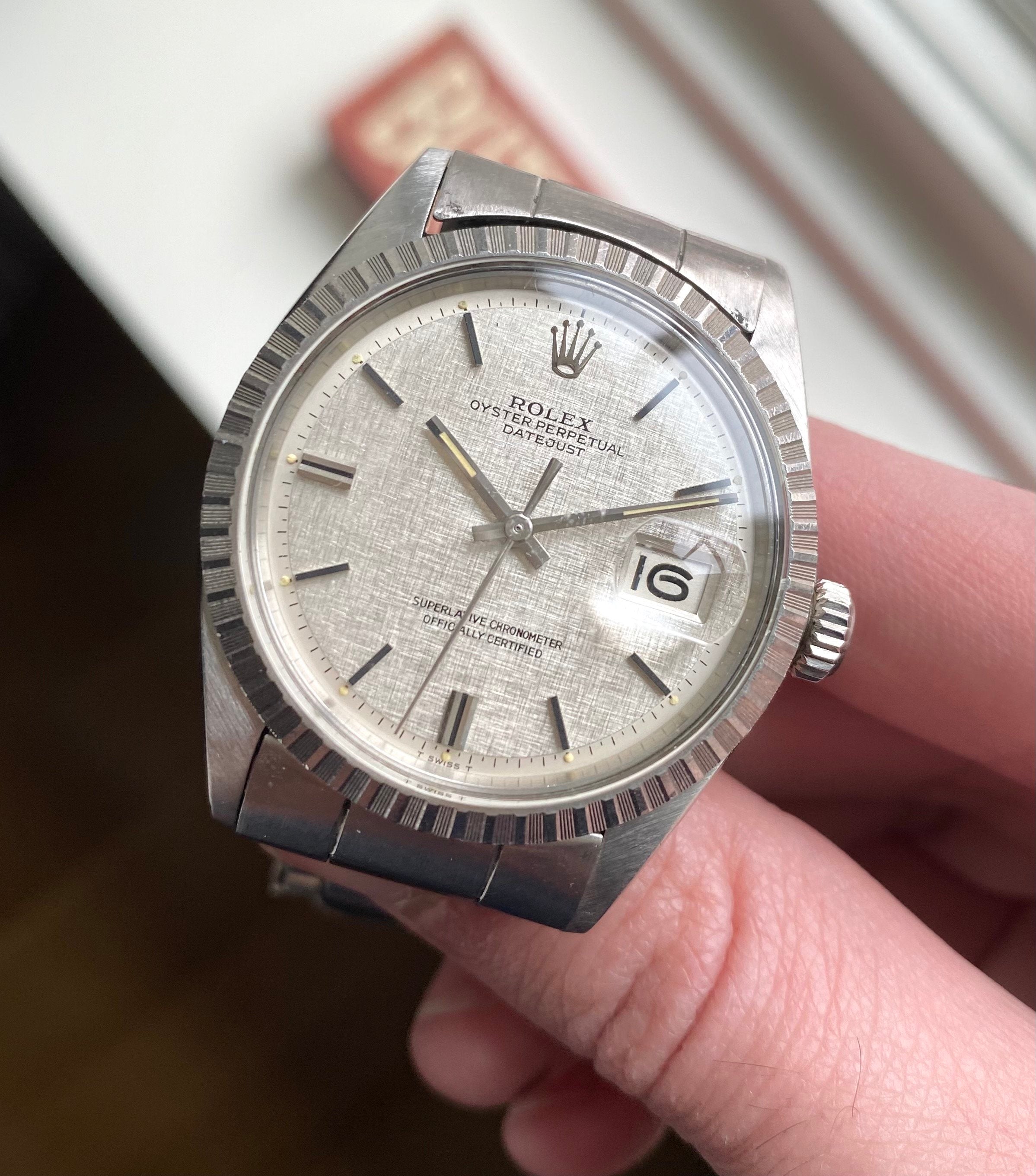 Rolex Datejust ref. 1603 — Silver Linen Dial