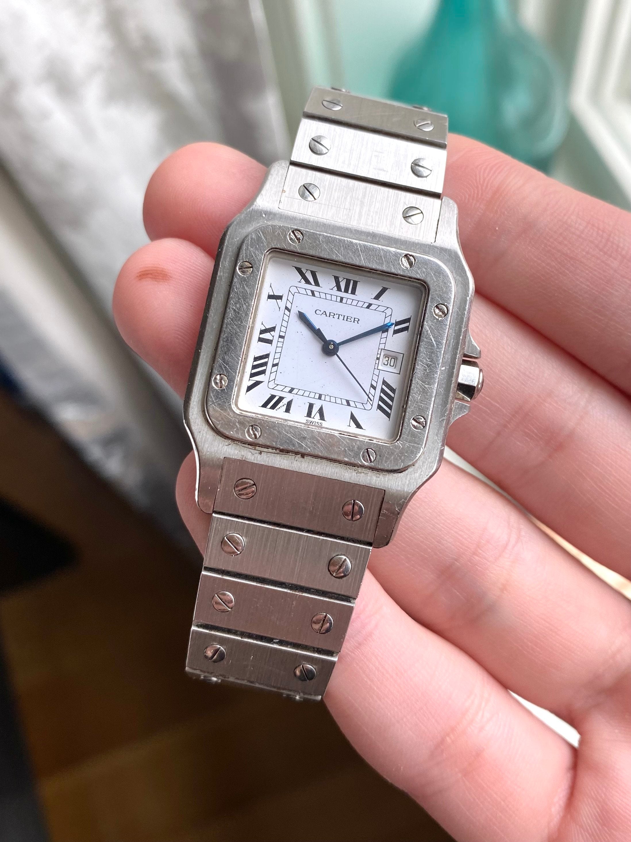 Cartier Santos 2960 - White Roman.