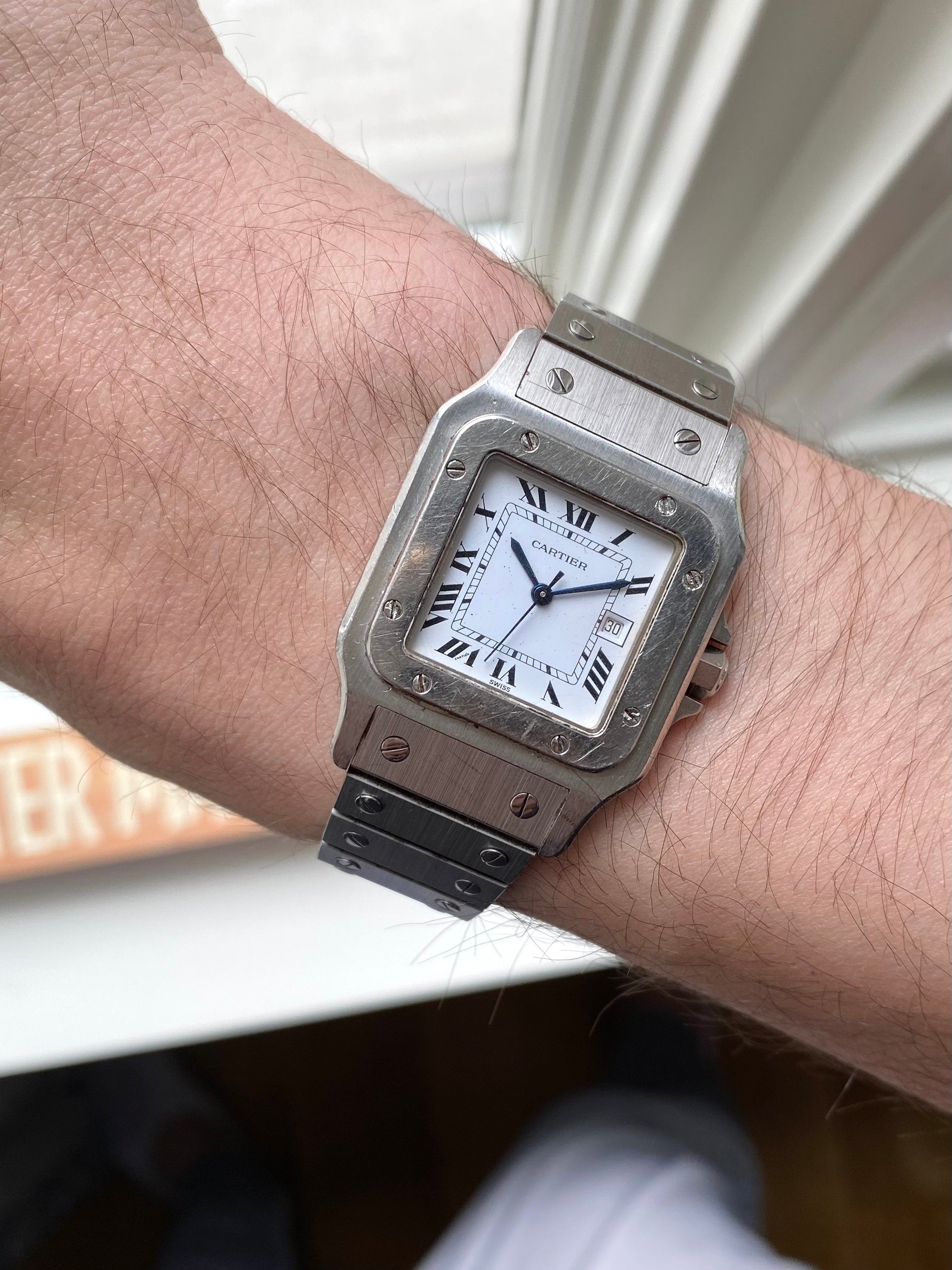 Cartier Santos 2960 - White Roman.