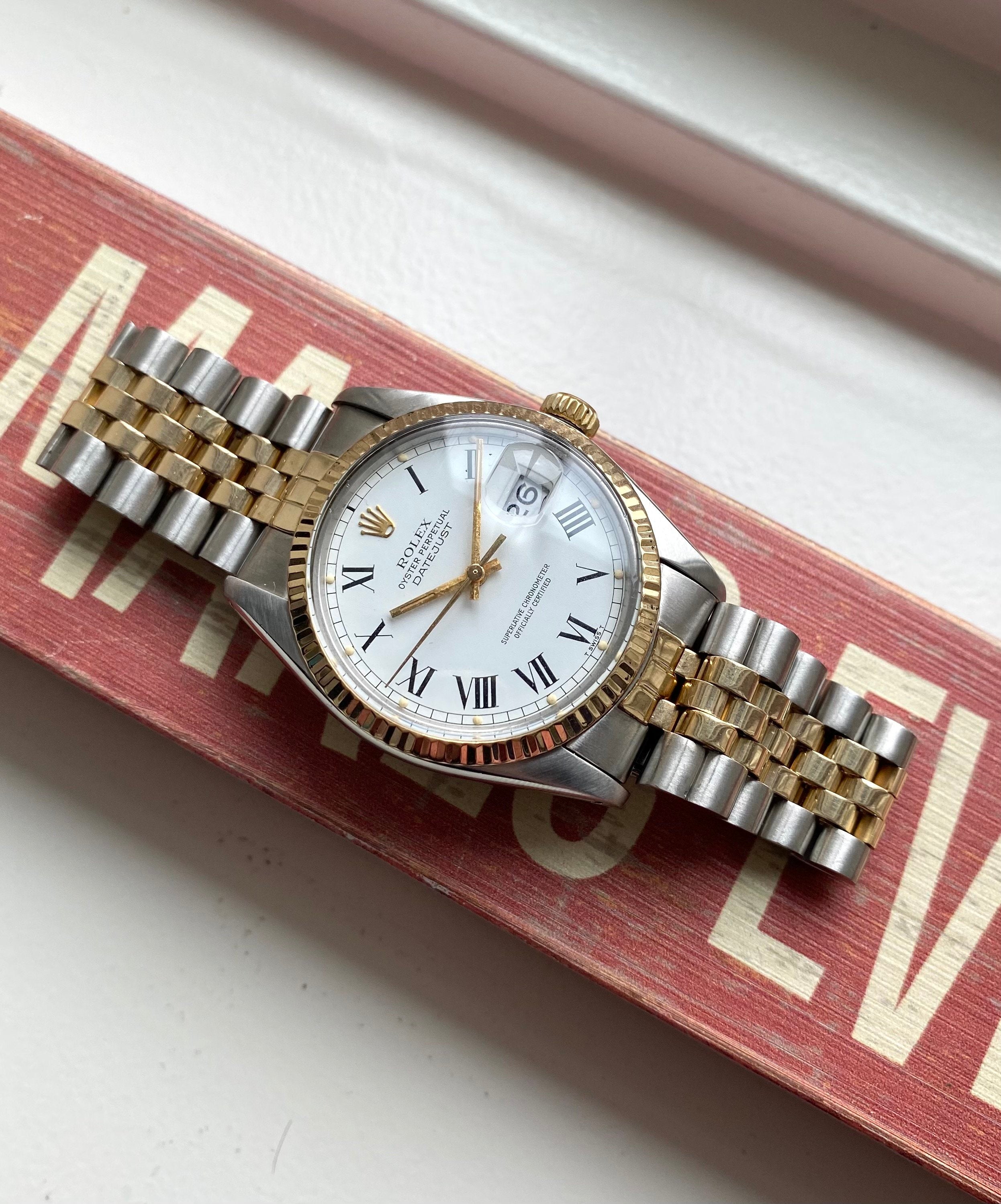 Rolex Datejust ref. 16013 — Two-tone Buckley Dial