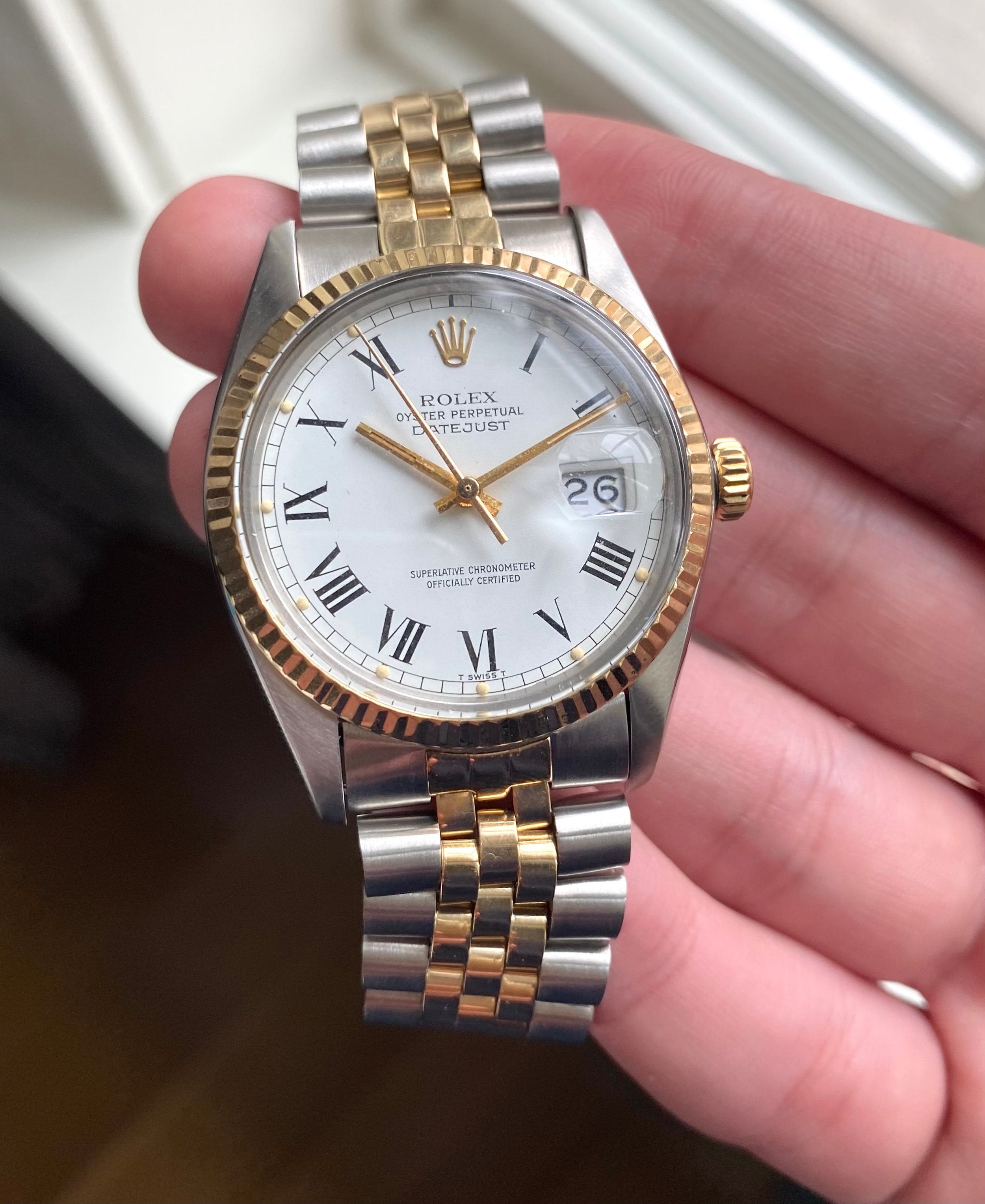 Rolex Datejust ref. 16013 — Two-tone Buckley Dial