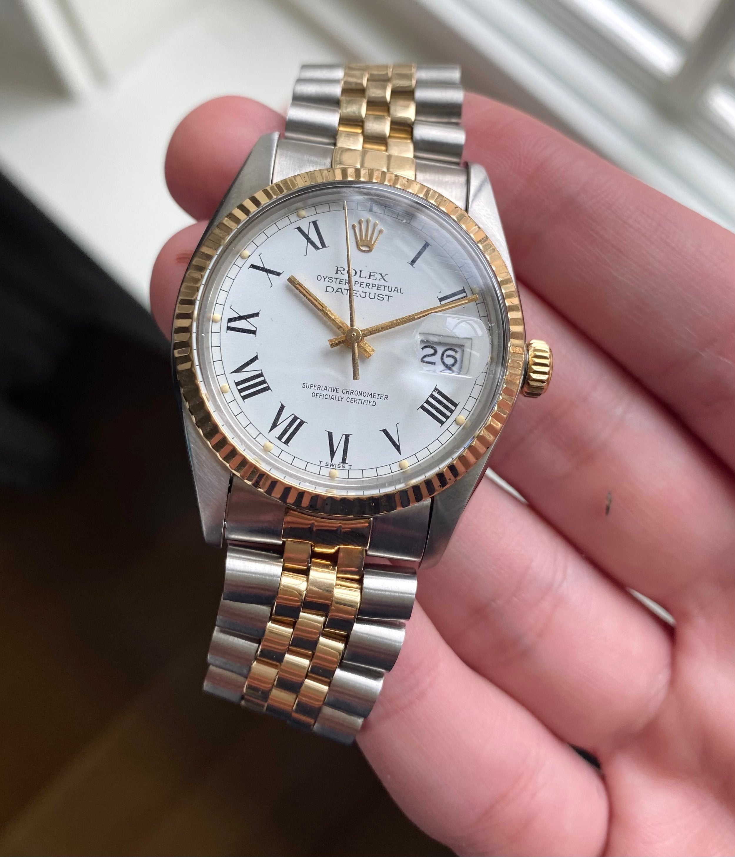 Rolex Datejust ref. 16013 — Two-tone Buckley Dial