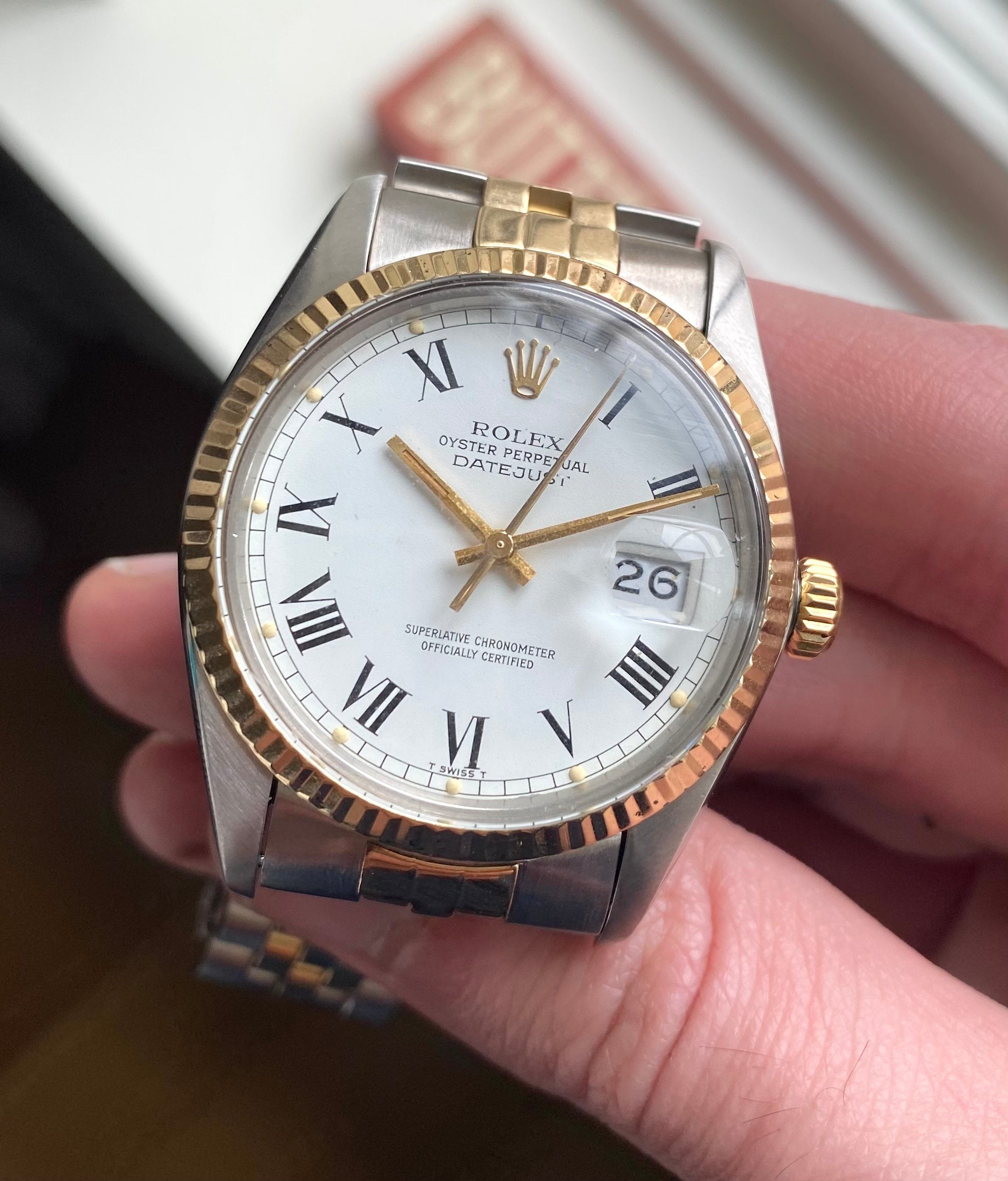 Rolex Datejust ref. 16013 — Two-tone Buckley Dial