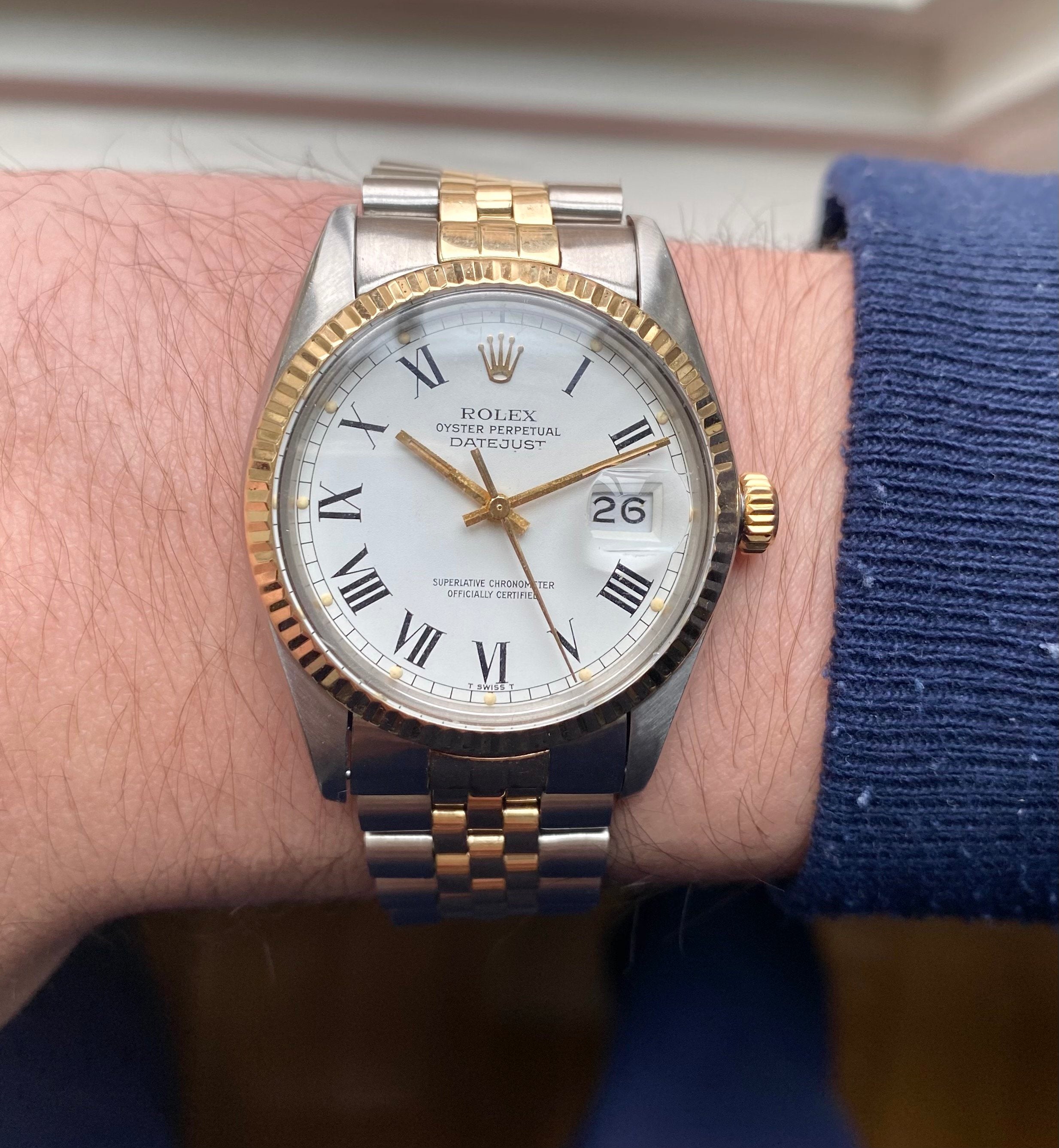 Rolex Datejust ref. 16013 — Two-tone Buckley Dial