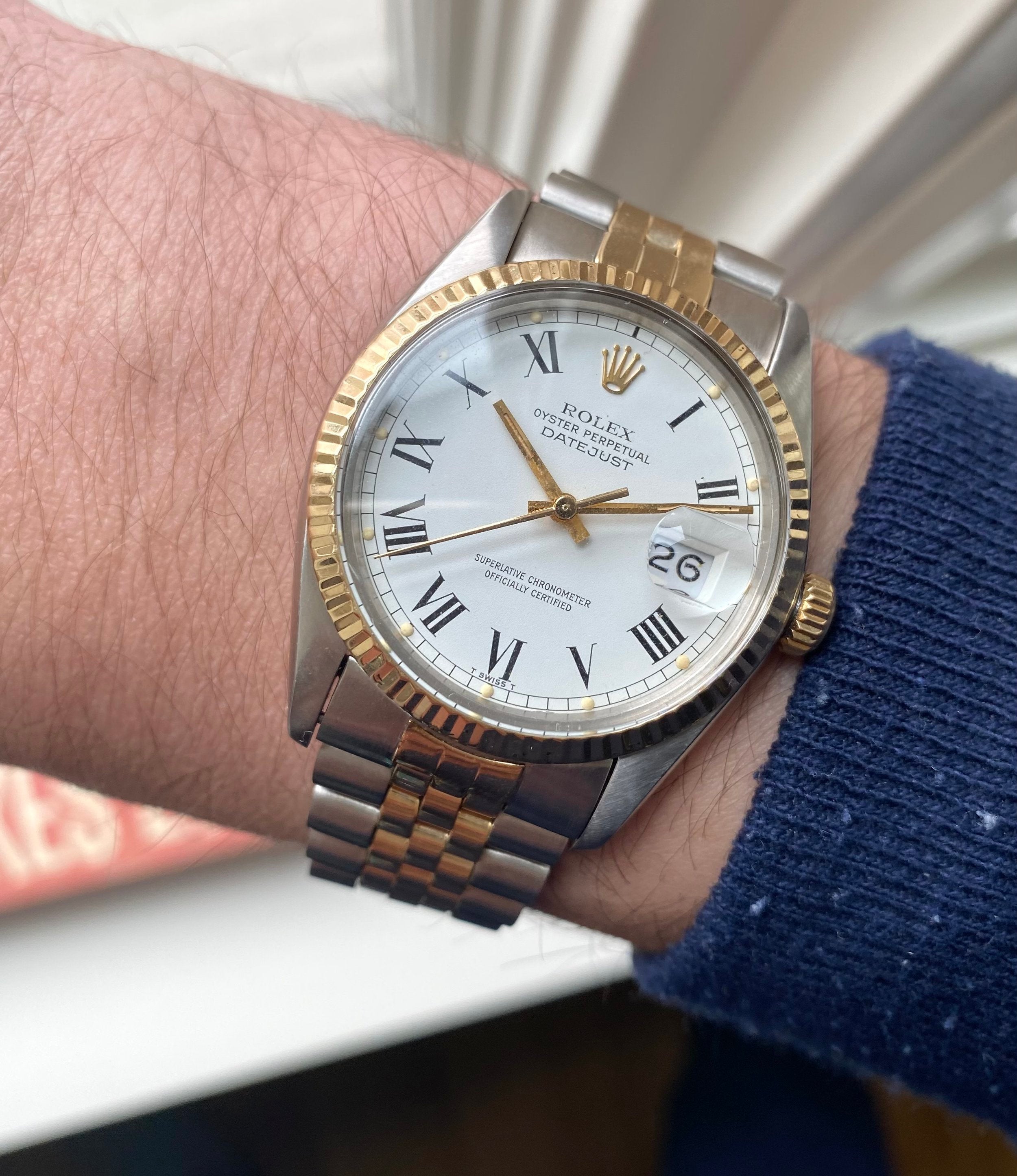 Rolex Datejust ref. 16013 — Two-tone Buckley Dial