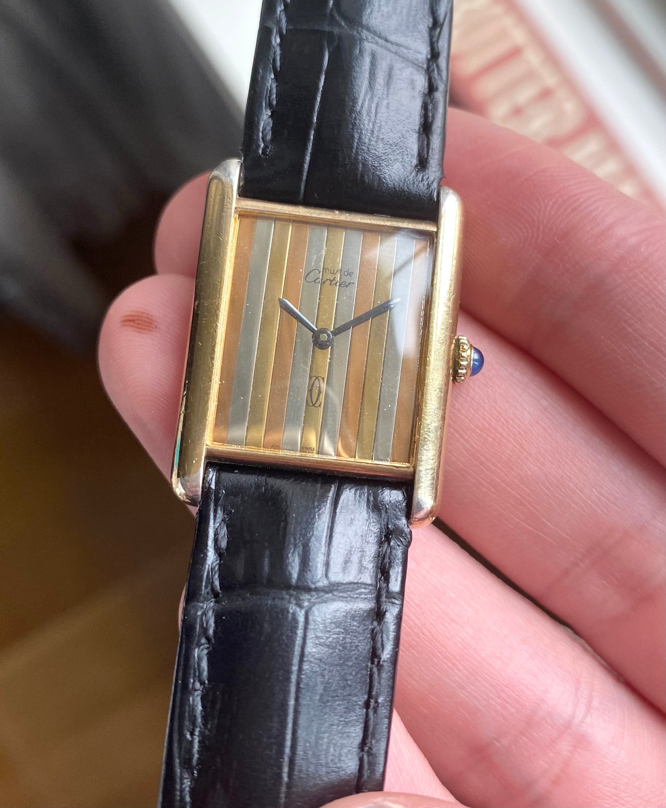 Cartier Tank — Trinity Dial with Box and Card