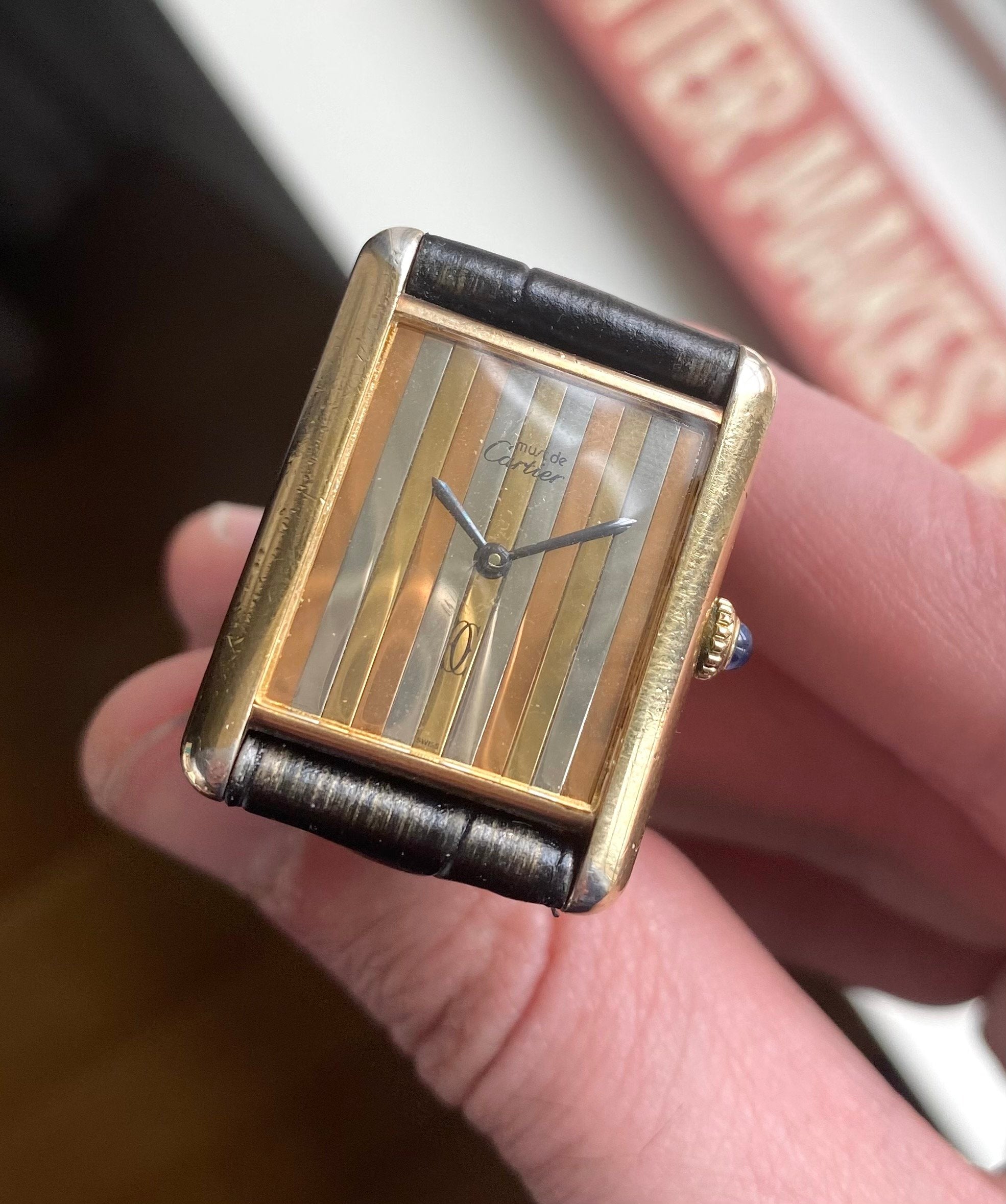 Cartier Tank — Trinity Dial with Box and Card