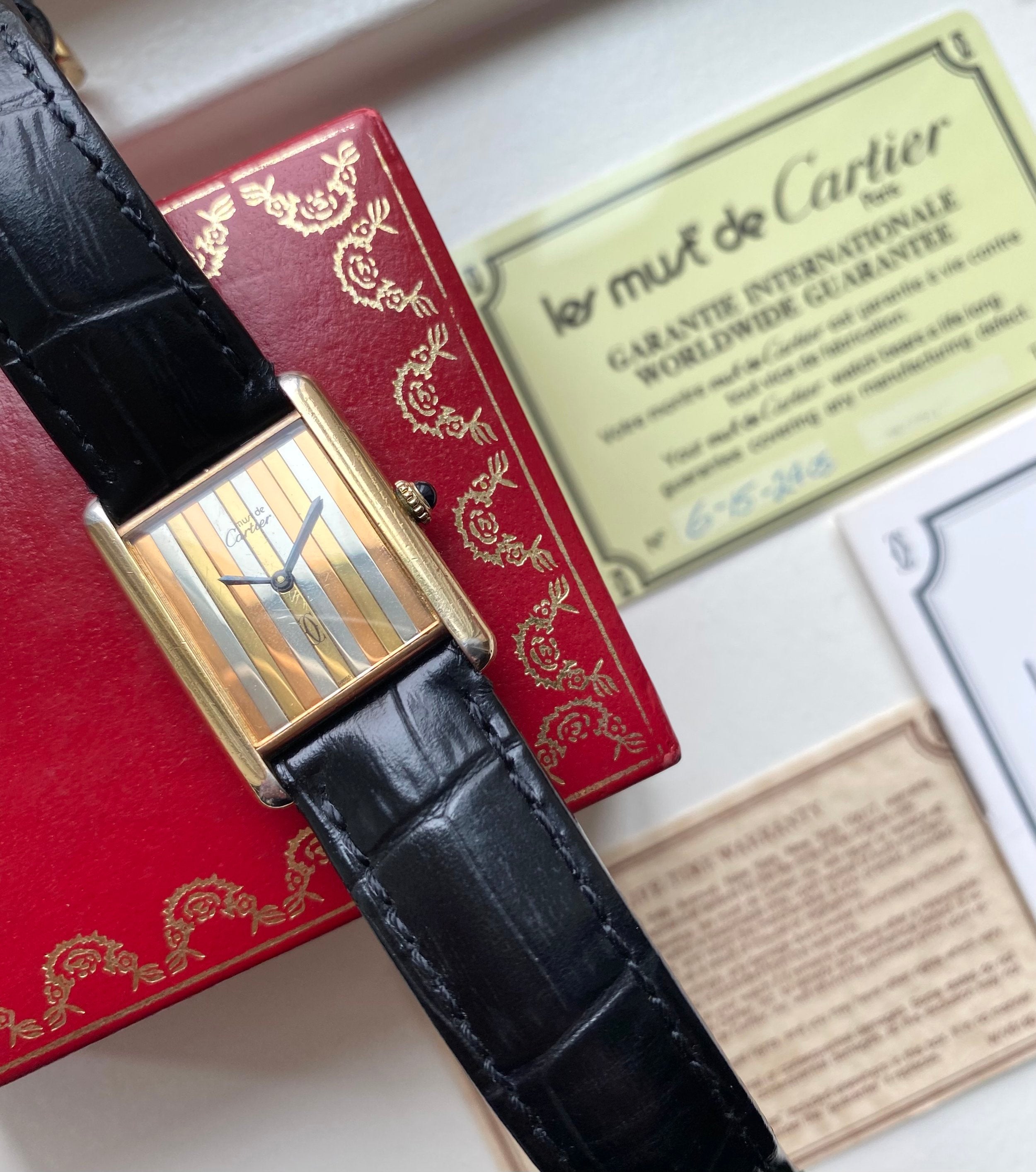 Cartier Tank — Trinity Dial with Box and Card