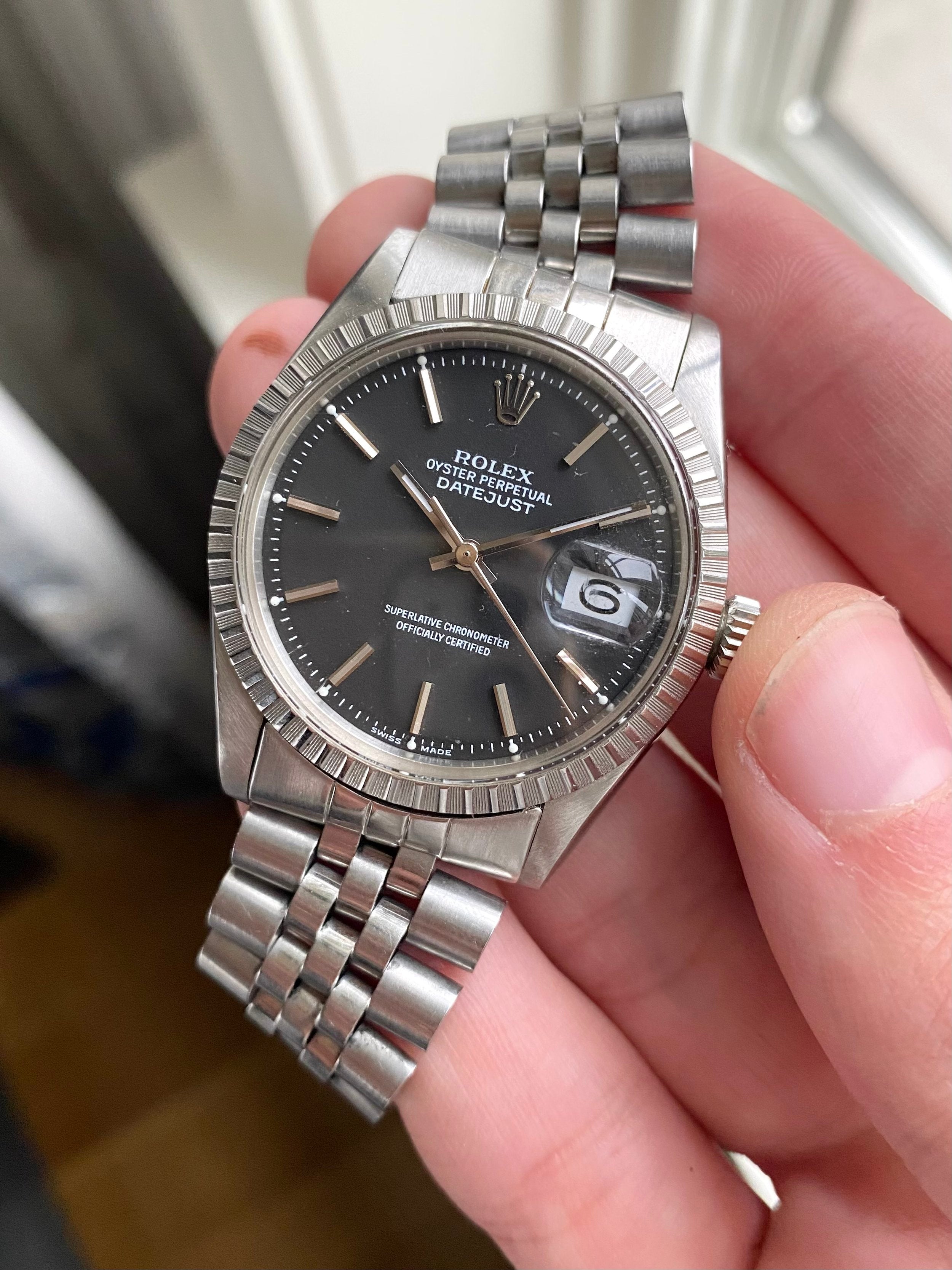 Rolex Datejust 1603 - Matte Black