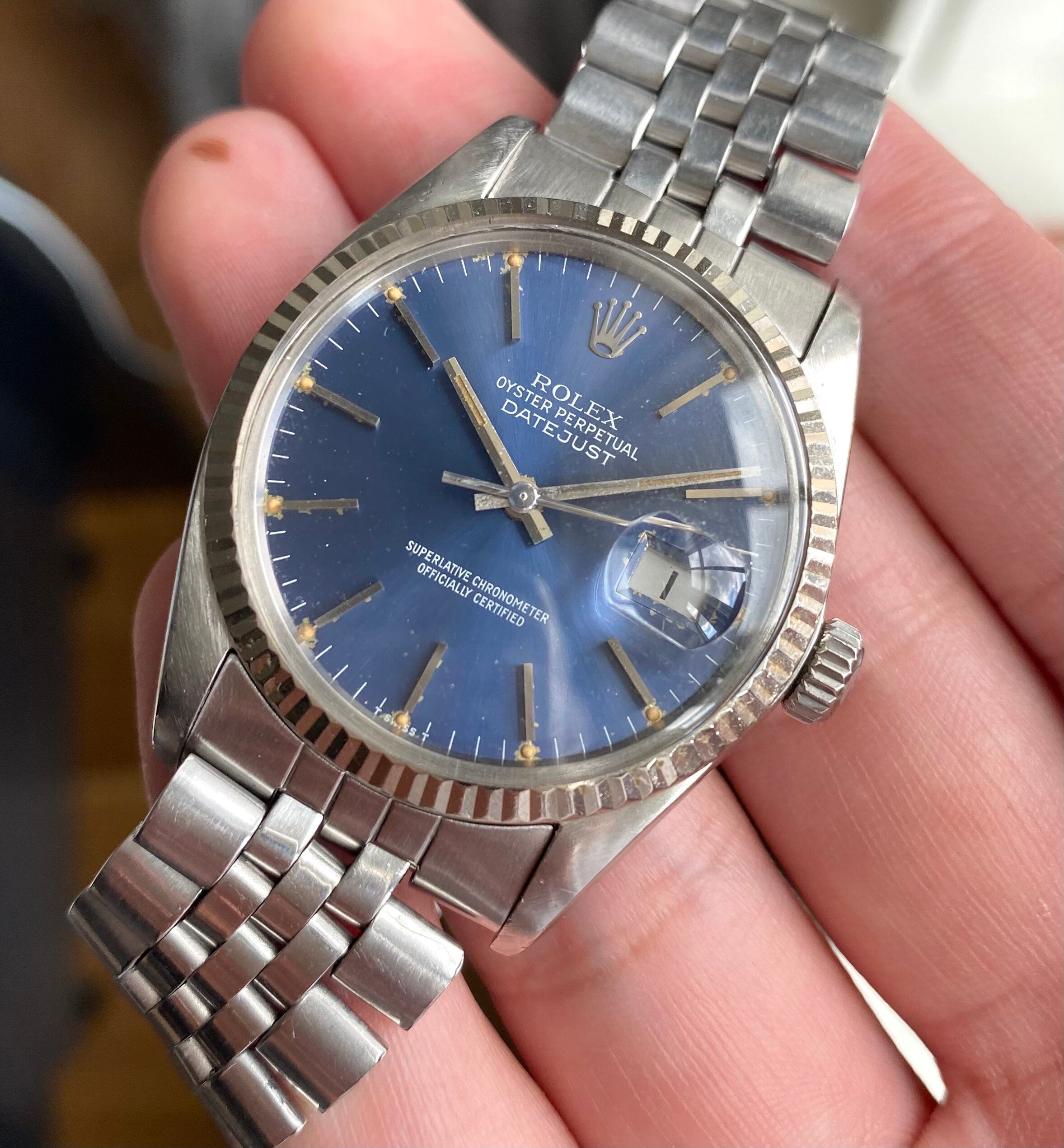 Rolex Datejust ref. 16014 — Blue Dial