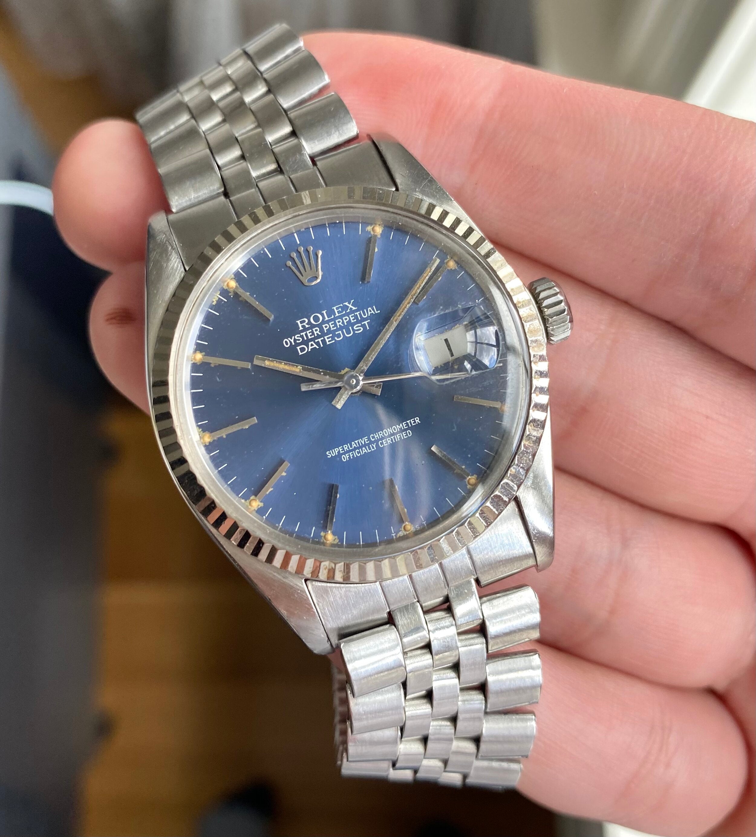 Rolex Datejust ref. 16014 — Blue Dial