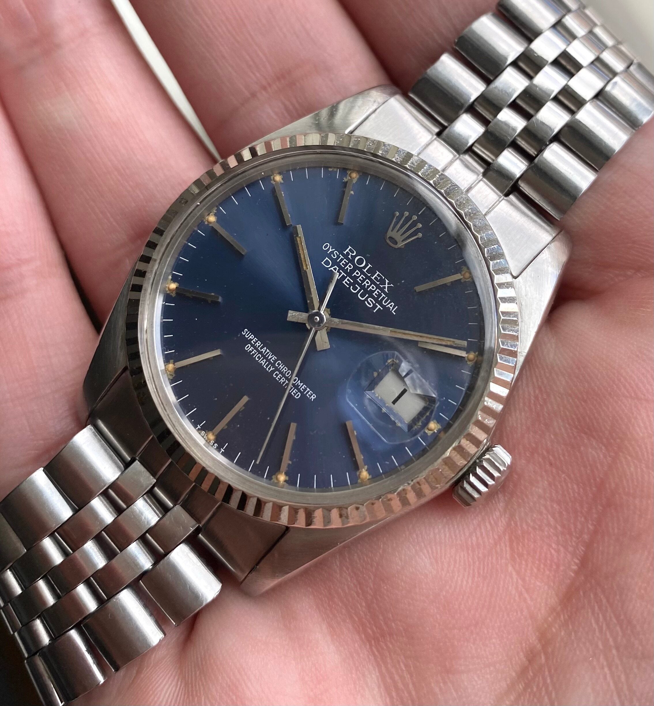 Rolex Datejust ref. 16014 — Blue Dial