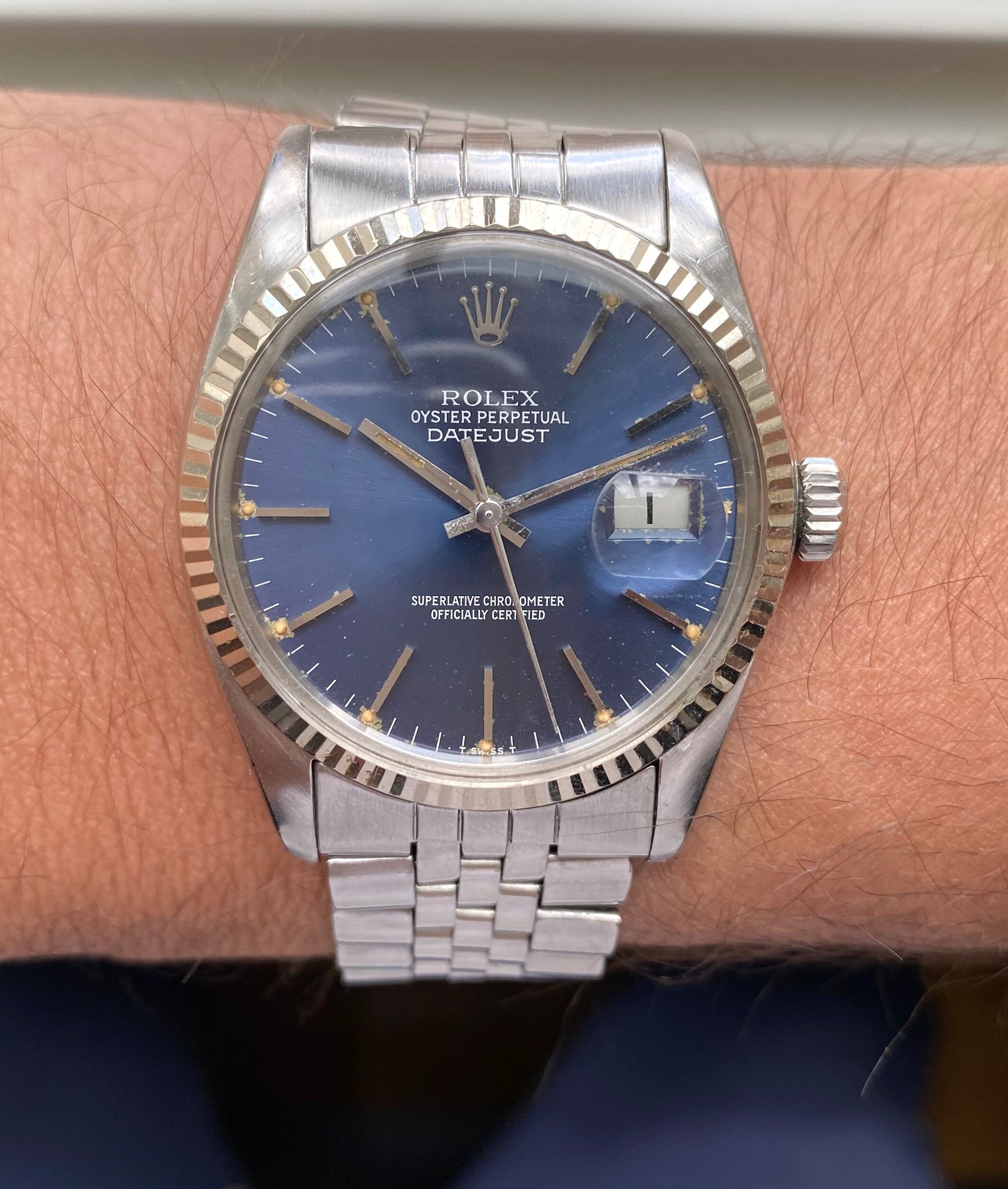 Rolex Datejust ref. 16014 — Blue Dial