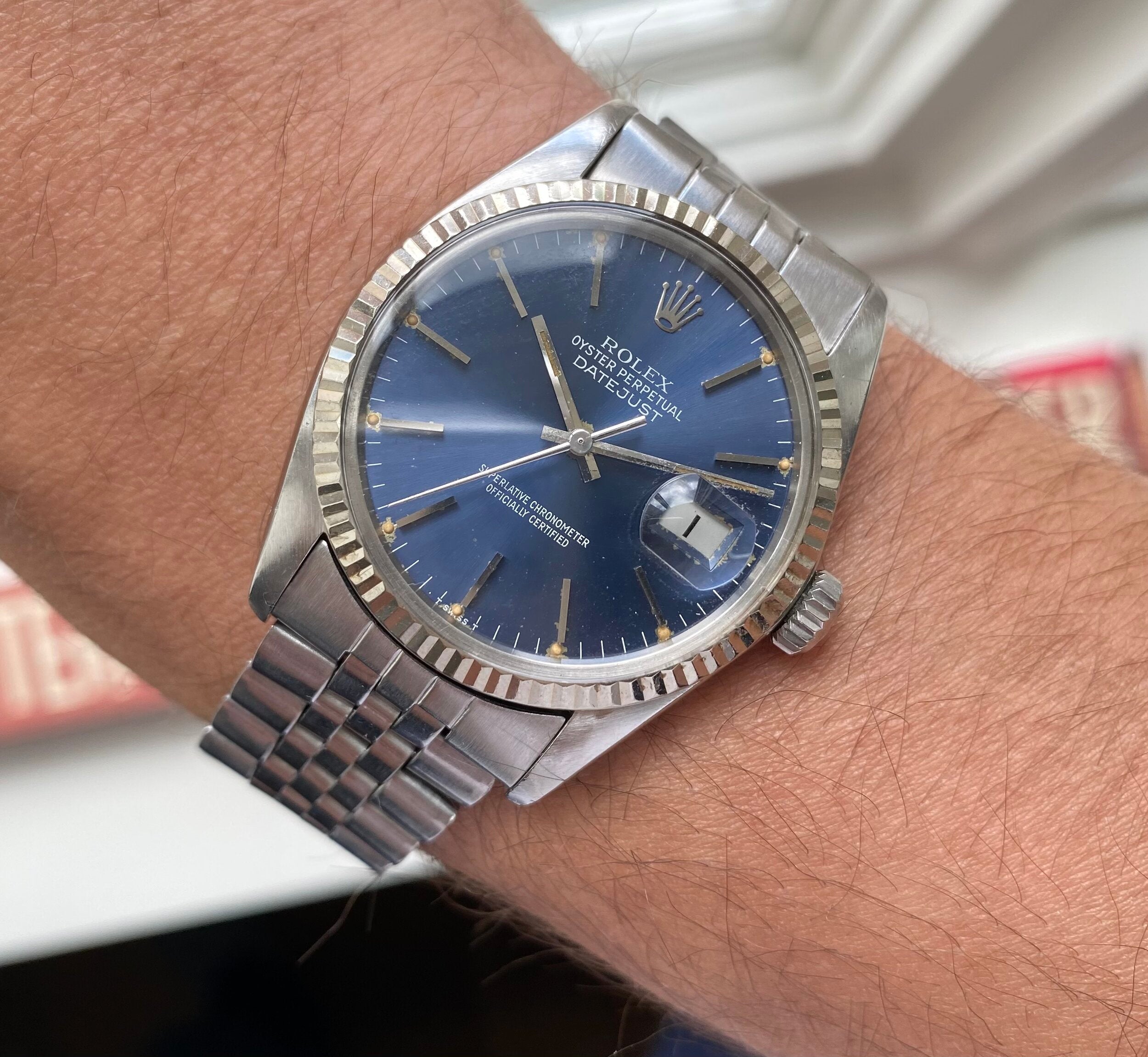 Rolex Datejust ref. 16014 — Blue Dial