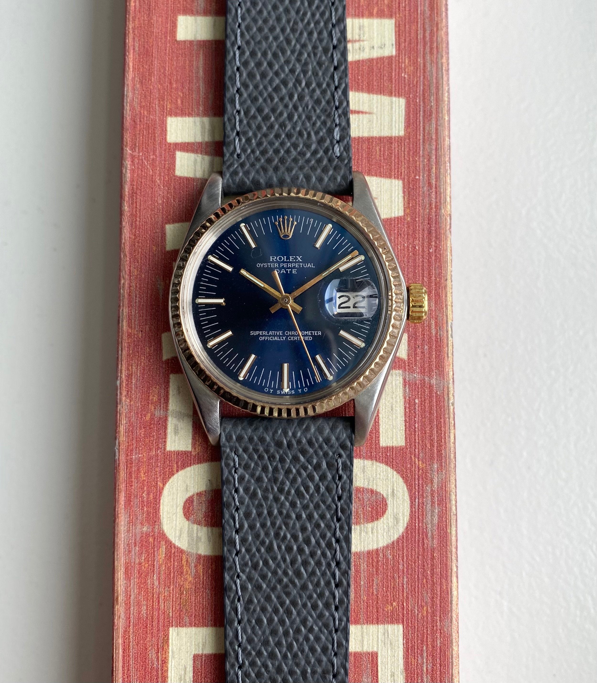 Rolex Oyster Perpetual ref. 1505 — Two-tone Blue Sigma Dial