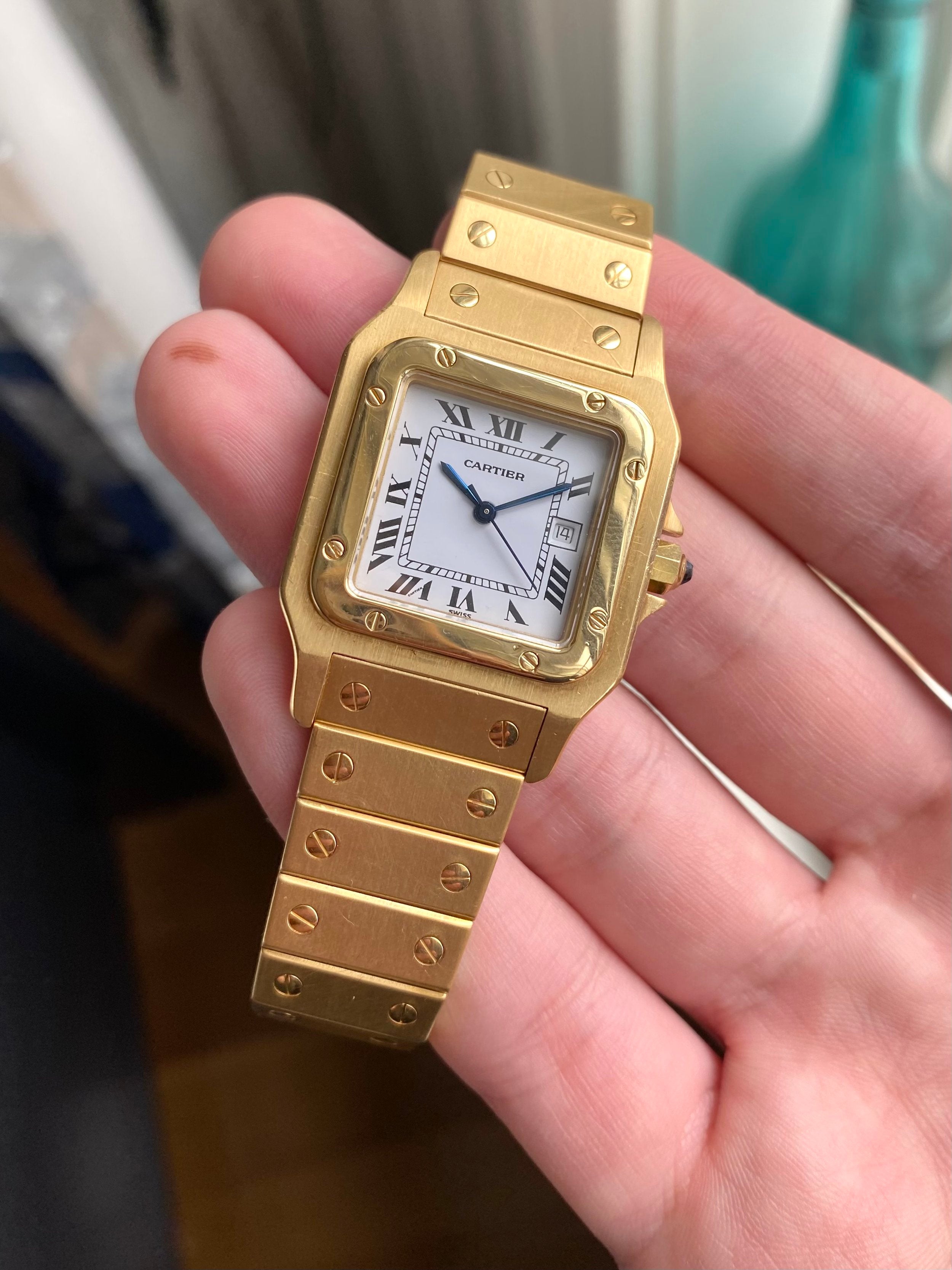 Cartier Santos 2960 - 18K Gold Carree