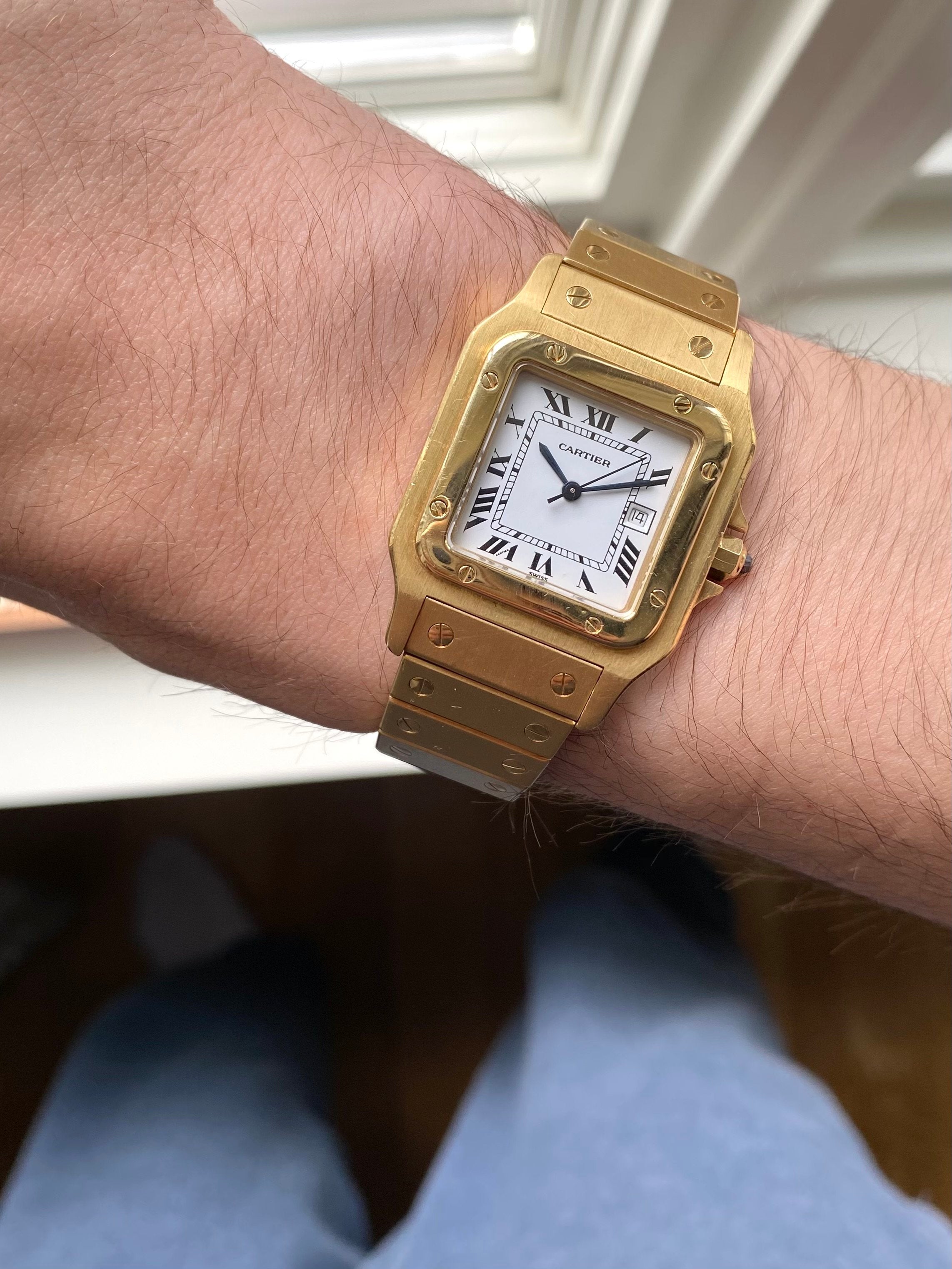 Cartier Santos 2960 - 18K Gold Carree