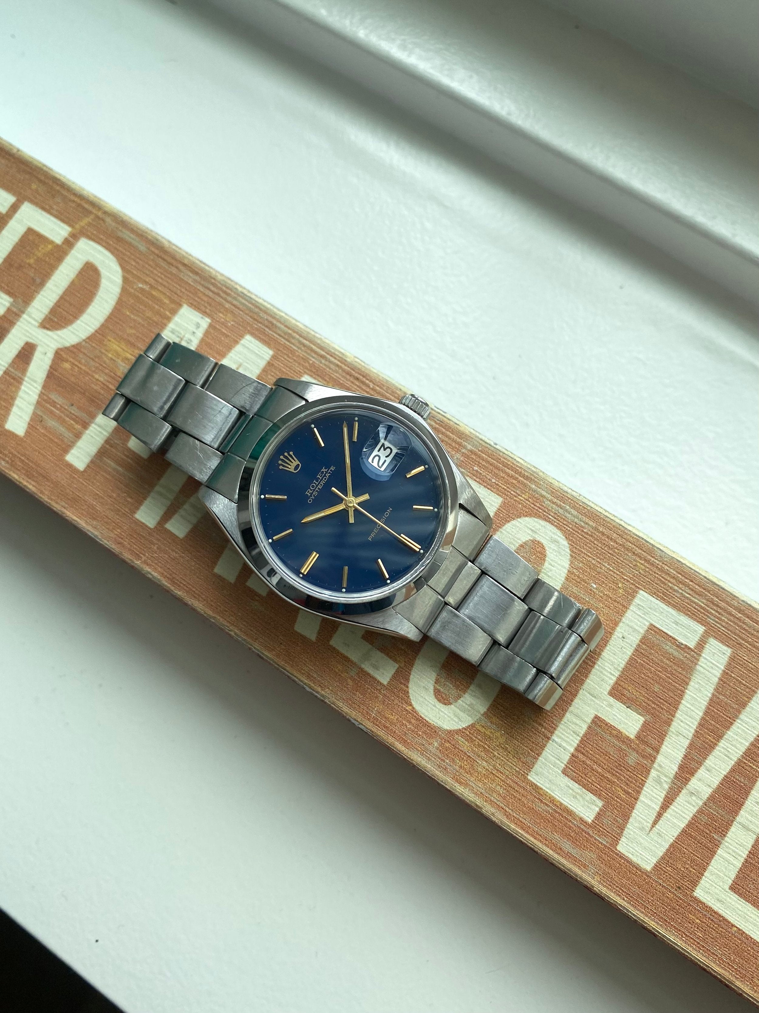 Rolex Precision Oystrerdate - Blue Service Dial.