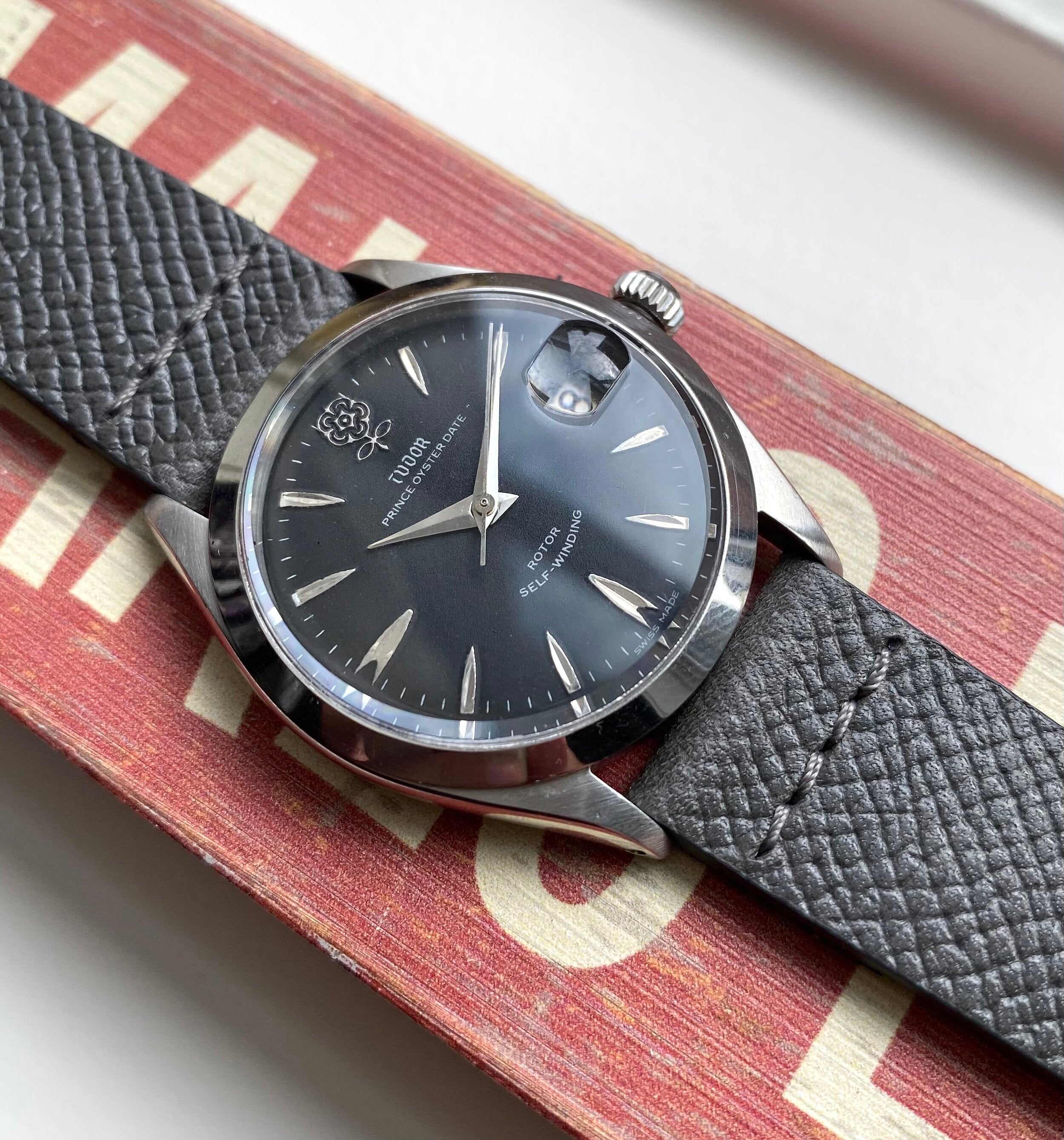 Tudor Oyster Prince Date ref. 7966 — Black Rose Dial