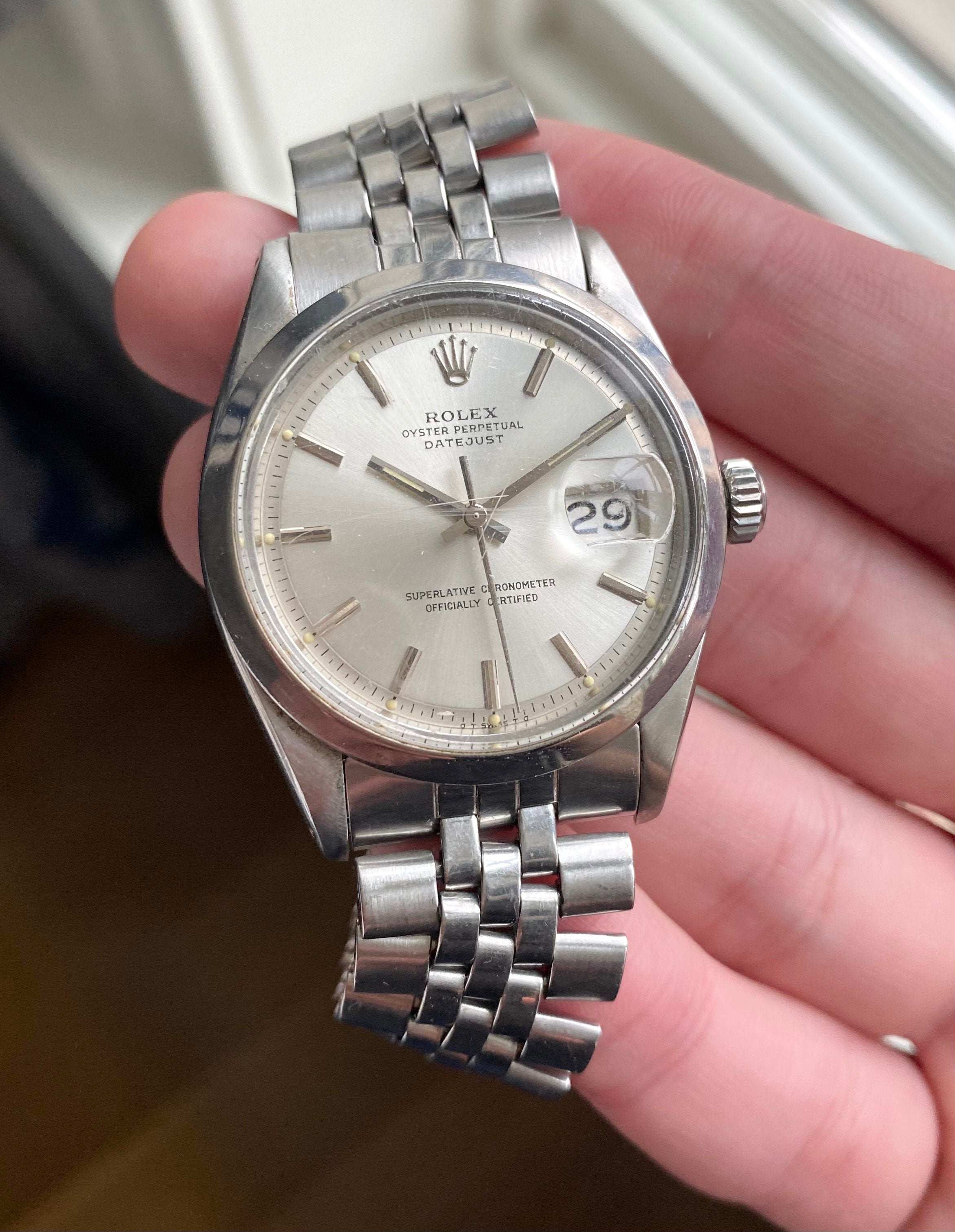 Rolex Datejust ref. 1600 — Silver Sigma Dial