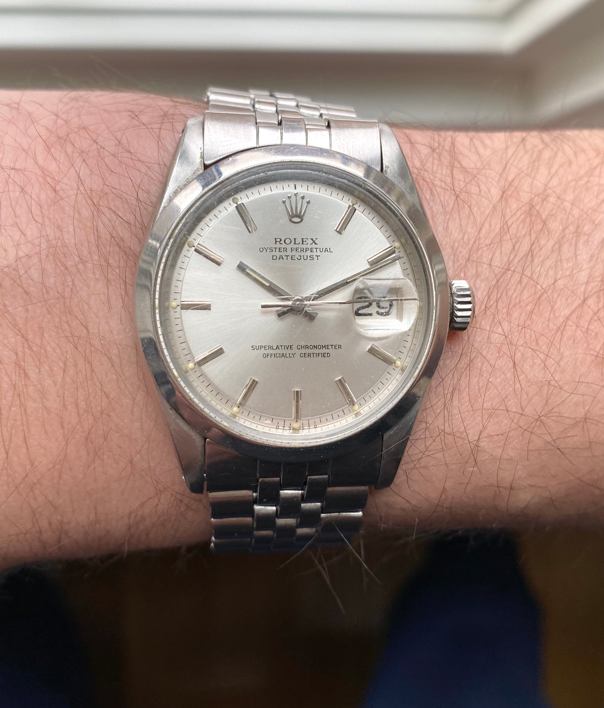 Rolex Datejust ref. 1600 — Silver Sigma Dial