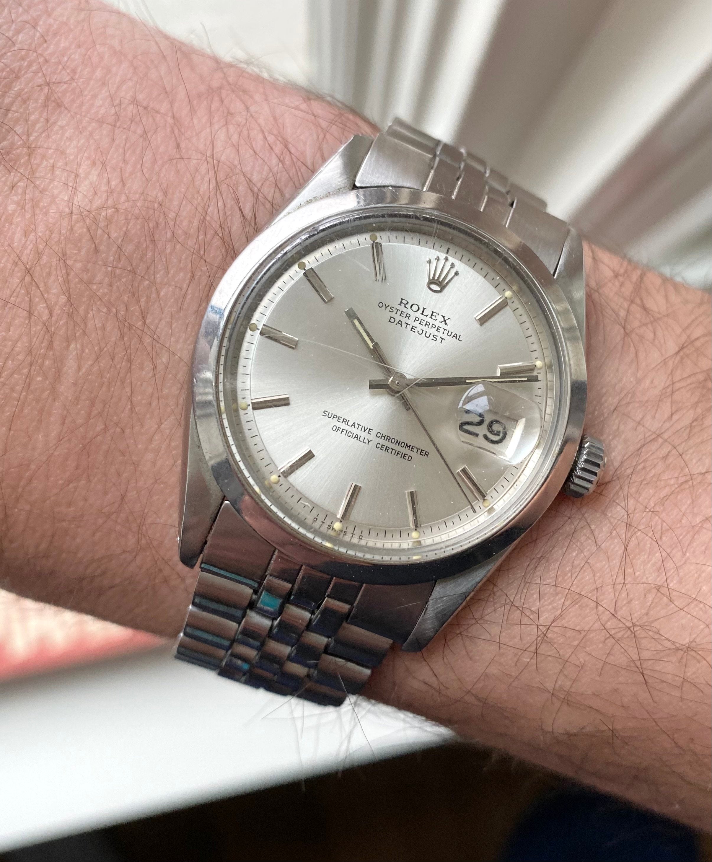 Rolex Datejust ref. 1600 — Silver Sigma Dial