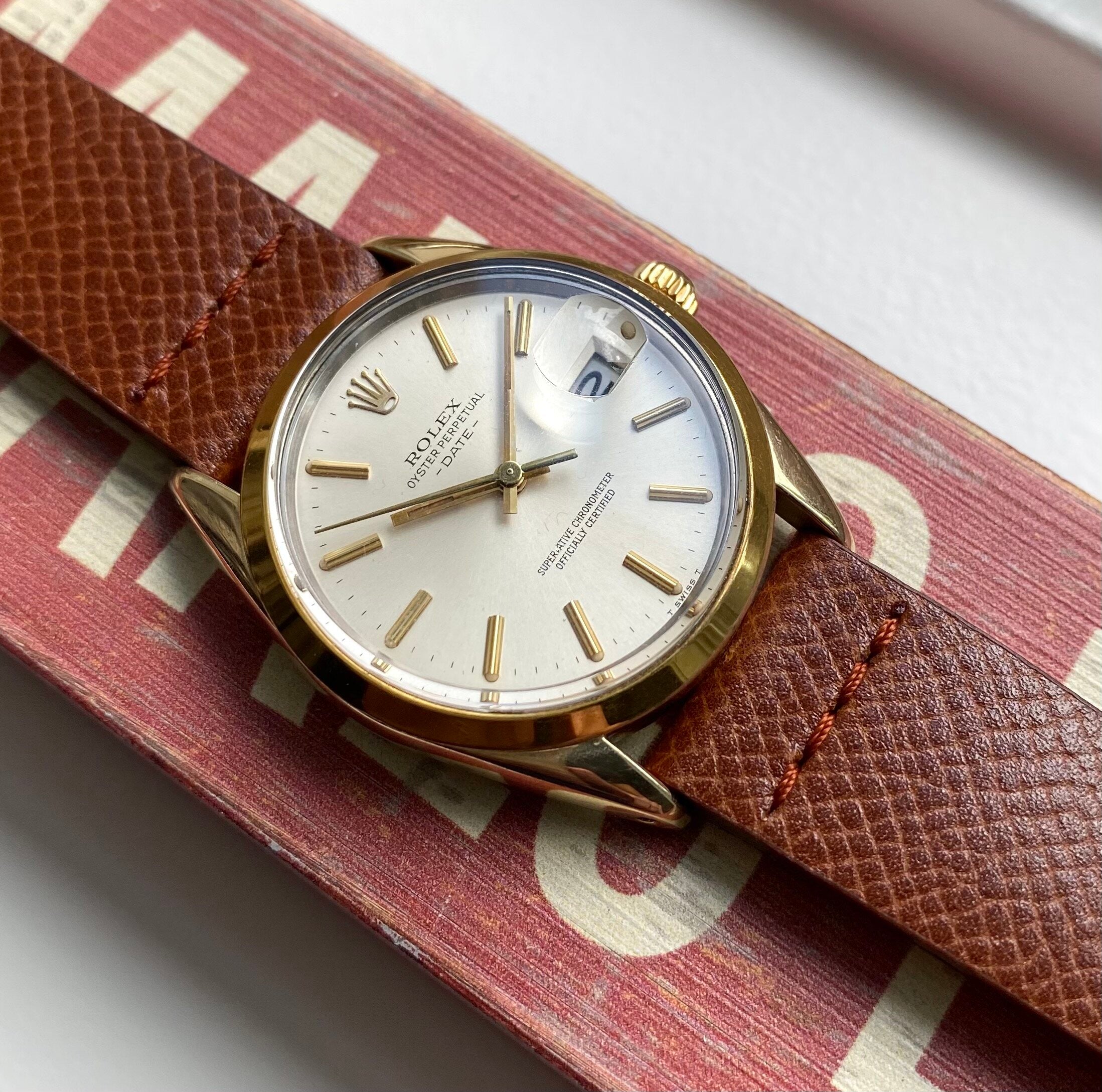 Rolex Oyster Perpetual Date ref. 15505 — Gold Vermeil