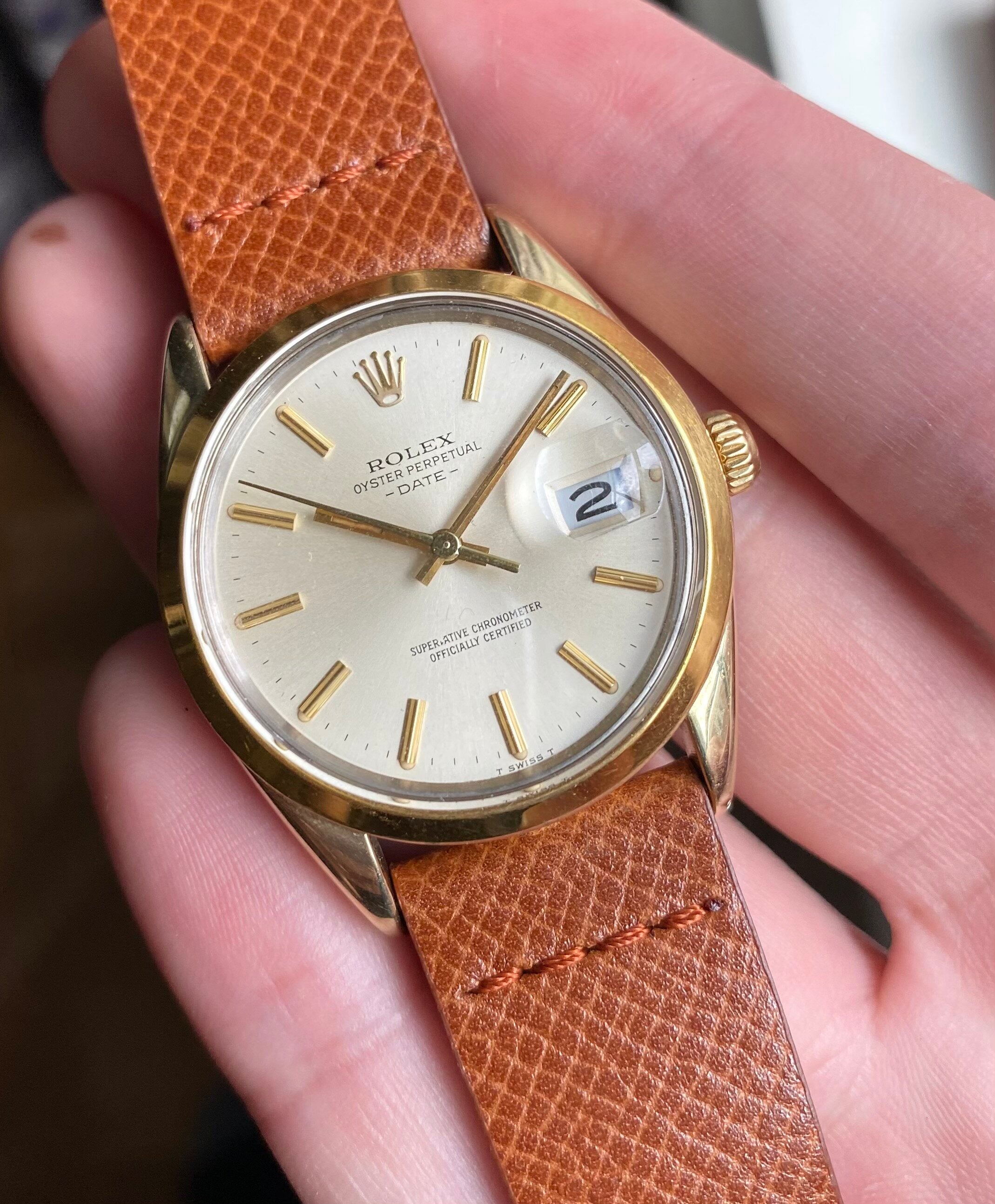 Rolex Oyster Perpetual Date ref. 15505 — Gold Vermeil