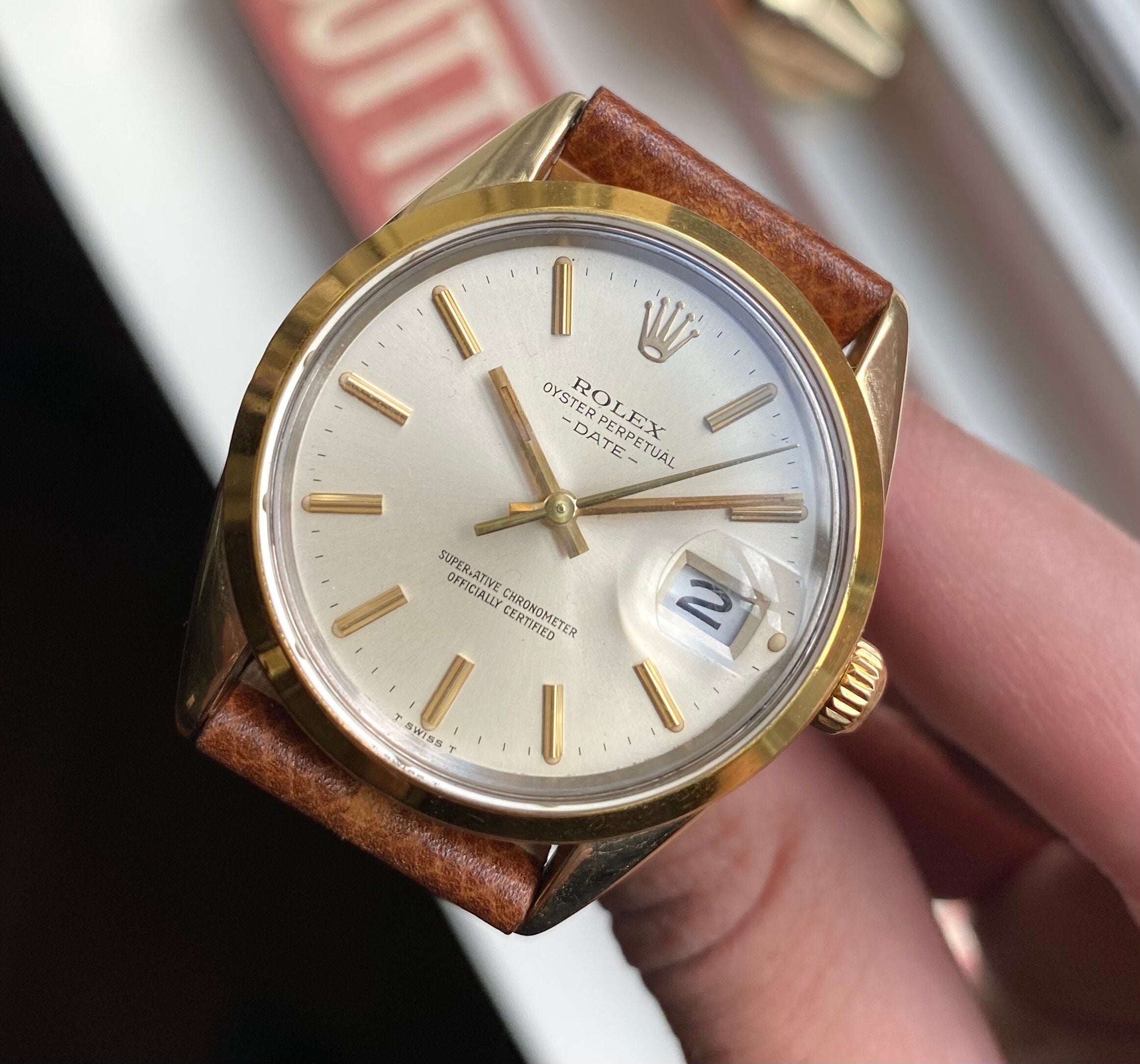 Rolex Oyster Perpetual Date ref. 15505 — Gold Vermeil