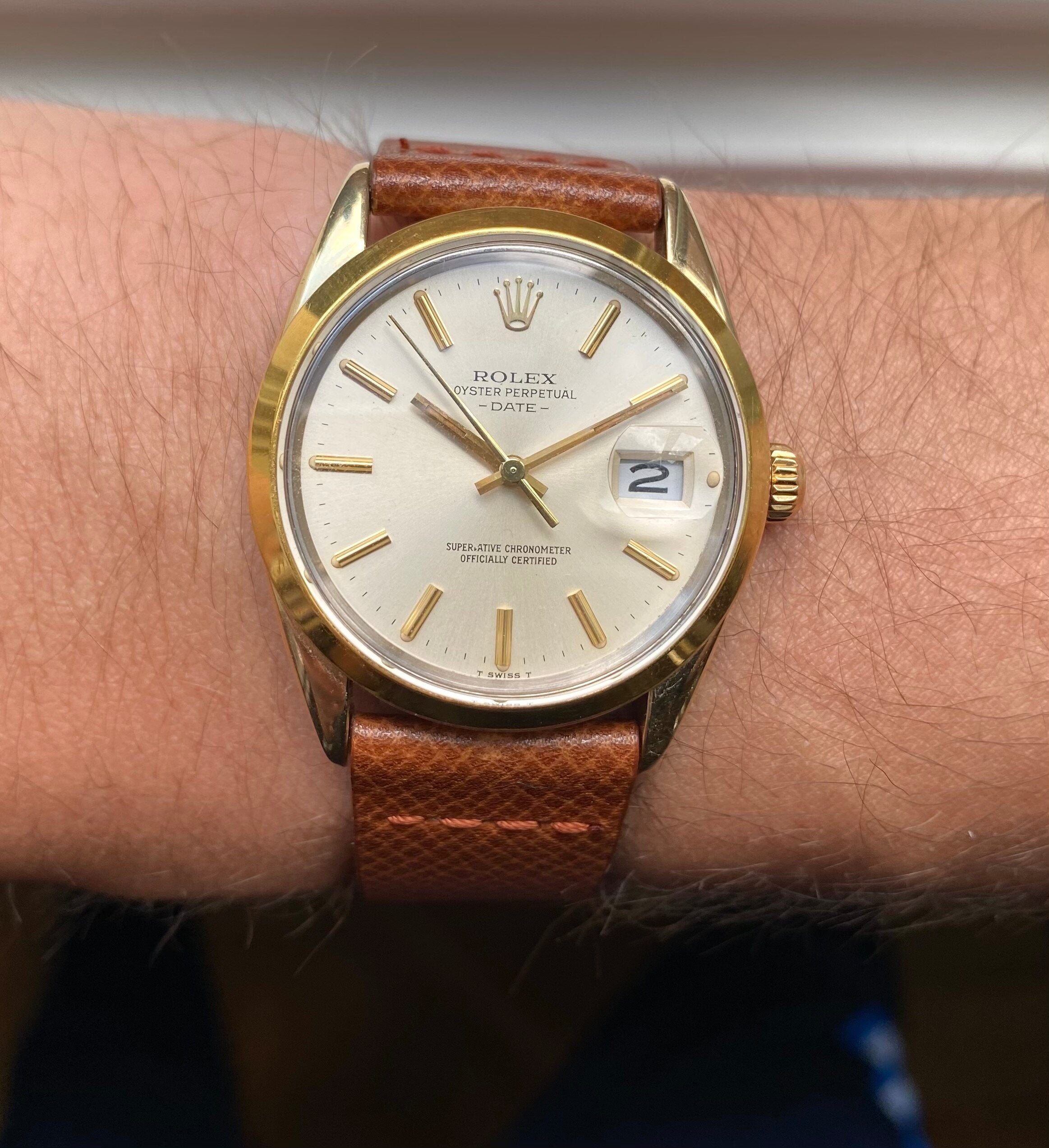 Rolex Oyster Perpetual Date ref. 15505 — Gold Vermeil