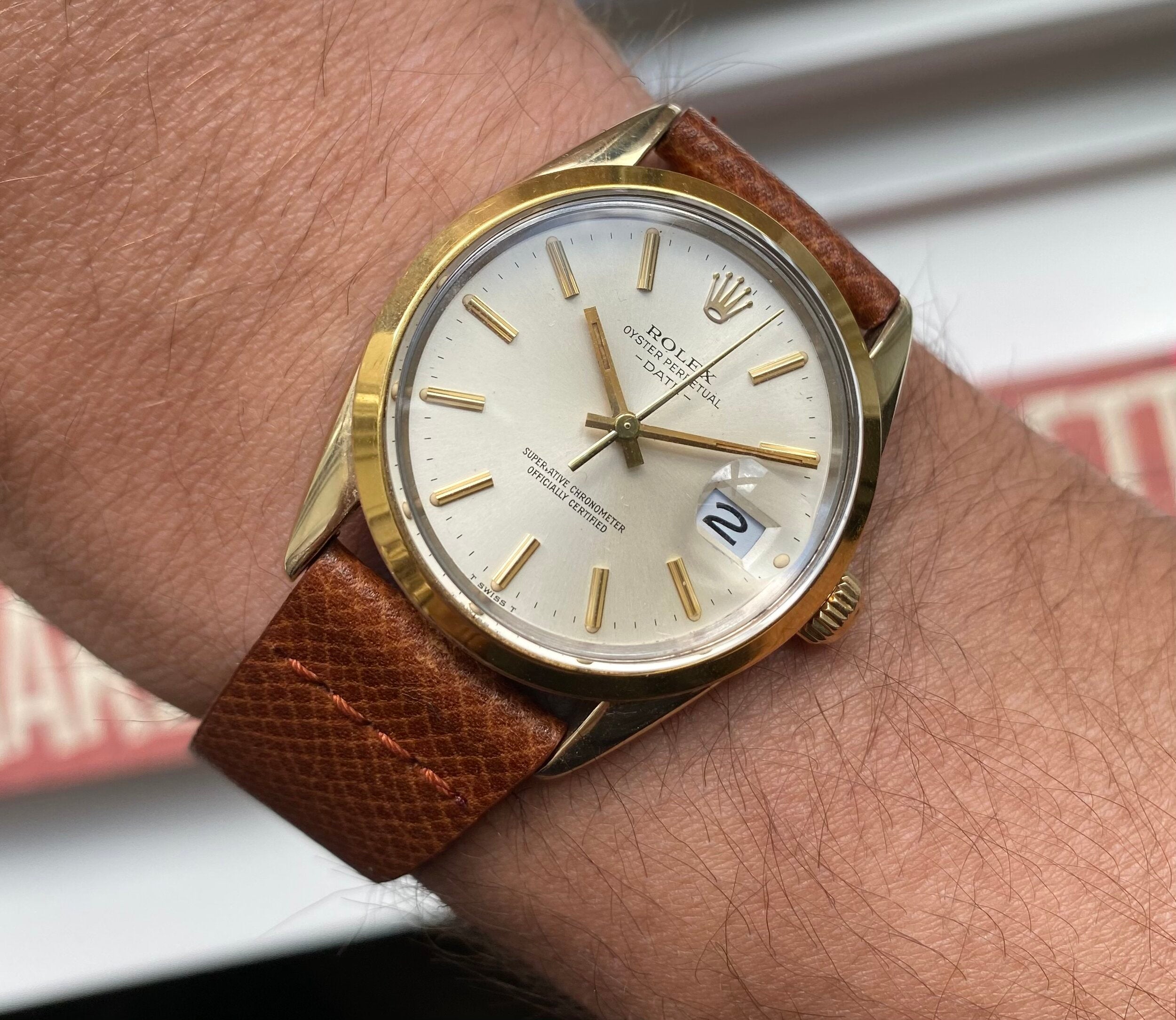 Rolex Oyster Perpetual Date ref. 15505 — Gold Vermeil