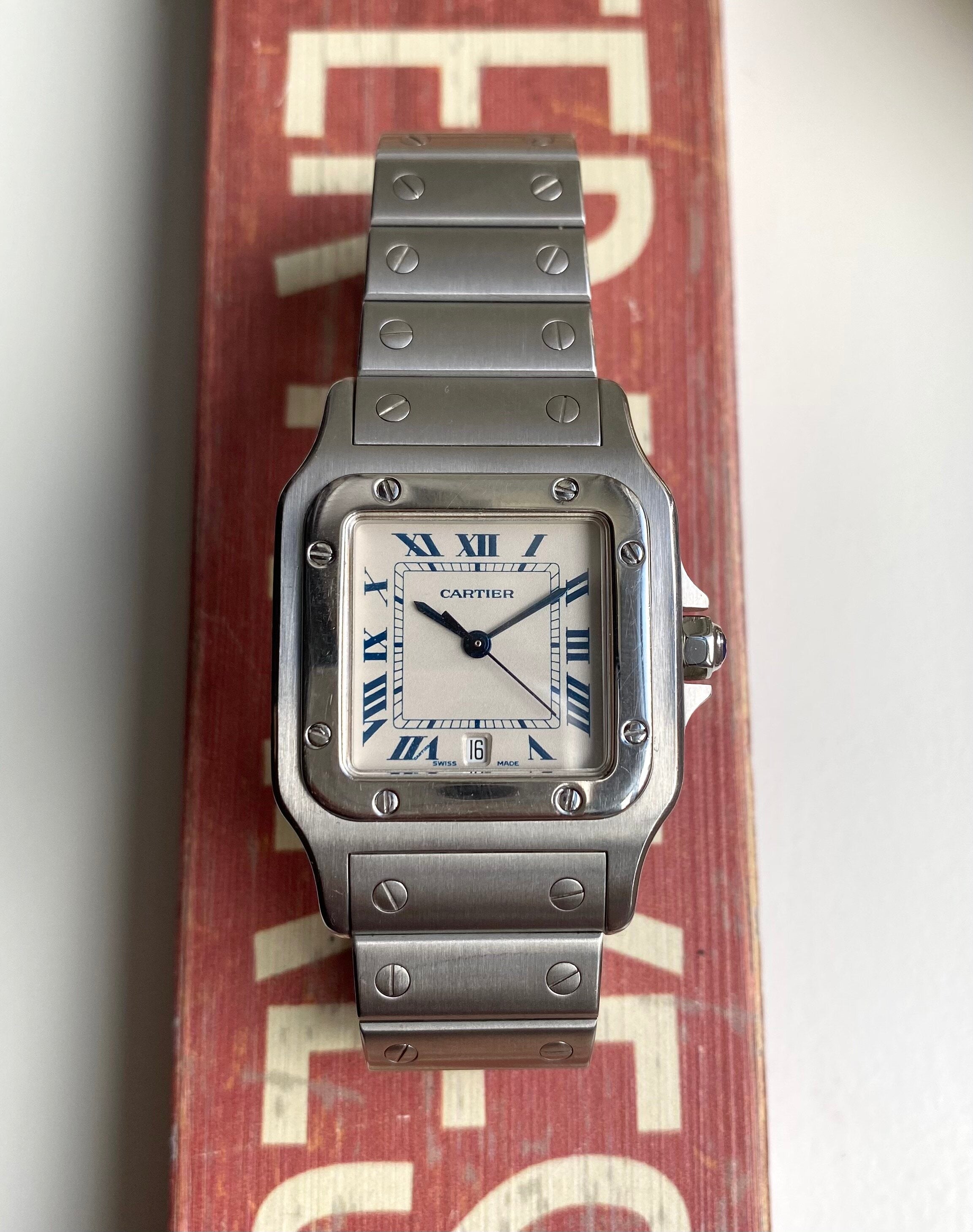 Cartier Santos Galbée — Blue Roman Numeral Dial