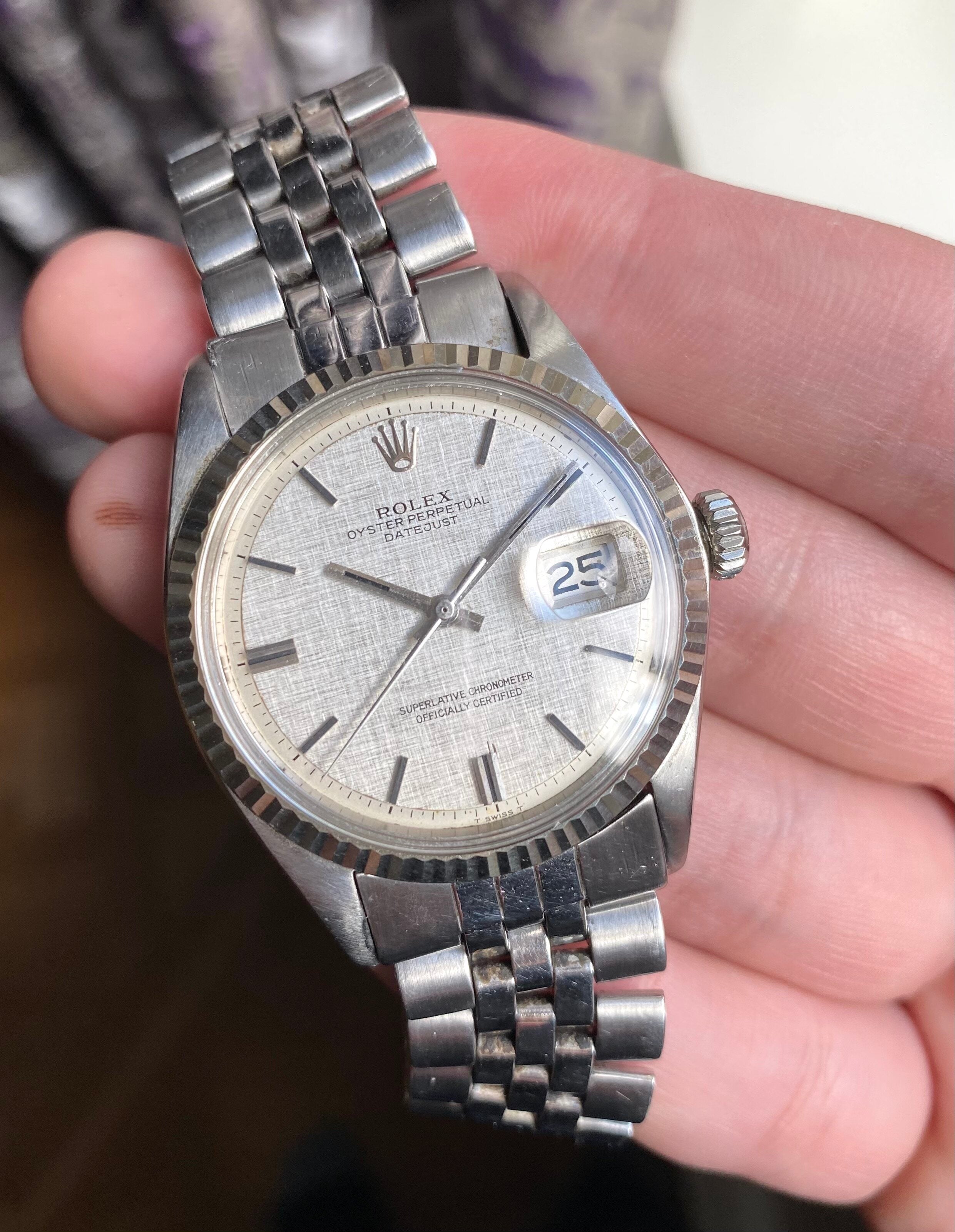 Rolex Datejust ref. 1601 — Linen Dial