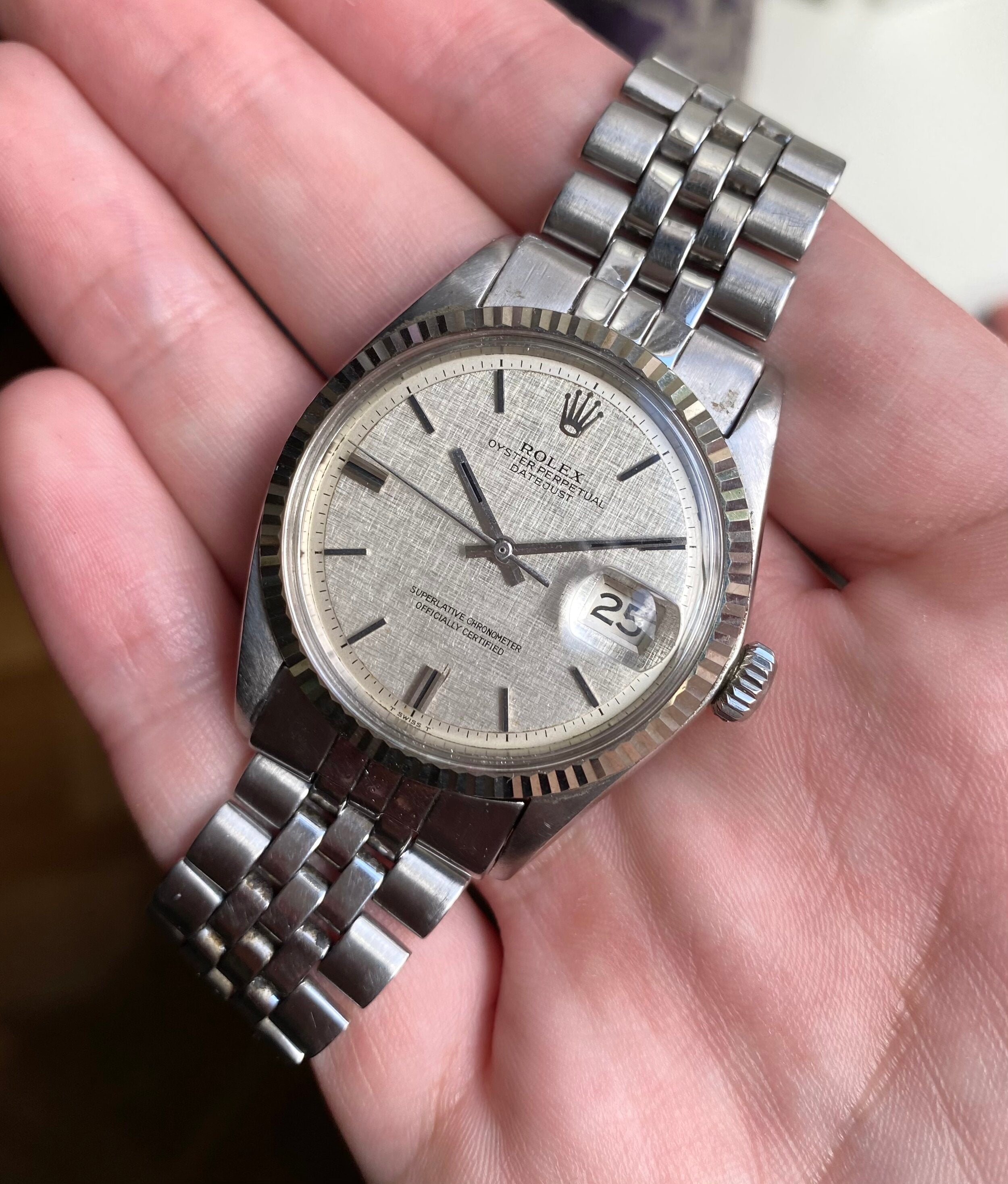 Rolex Datejust ref. 1601 — Linen Dial