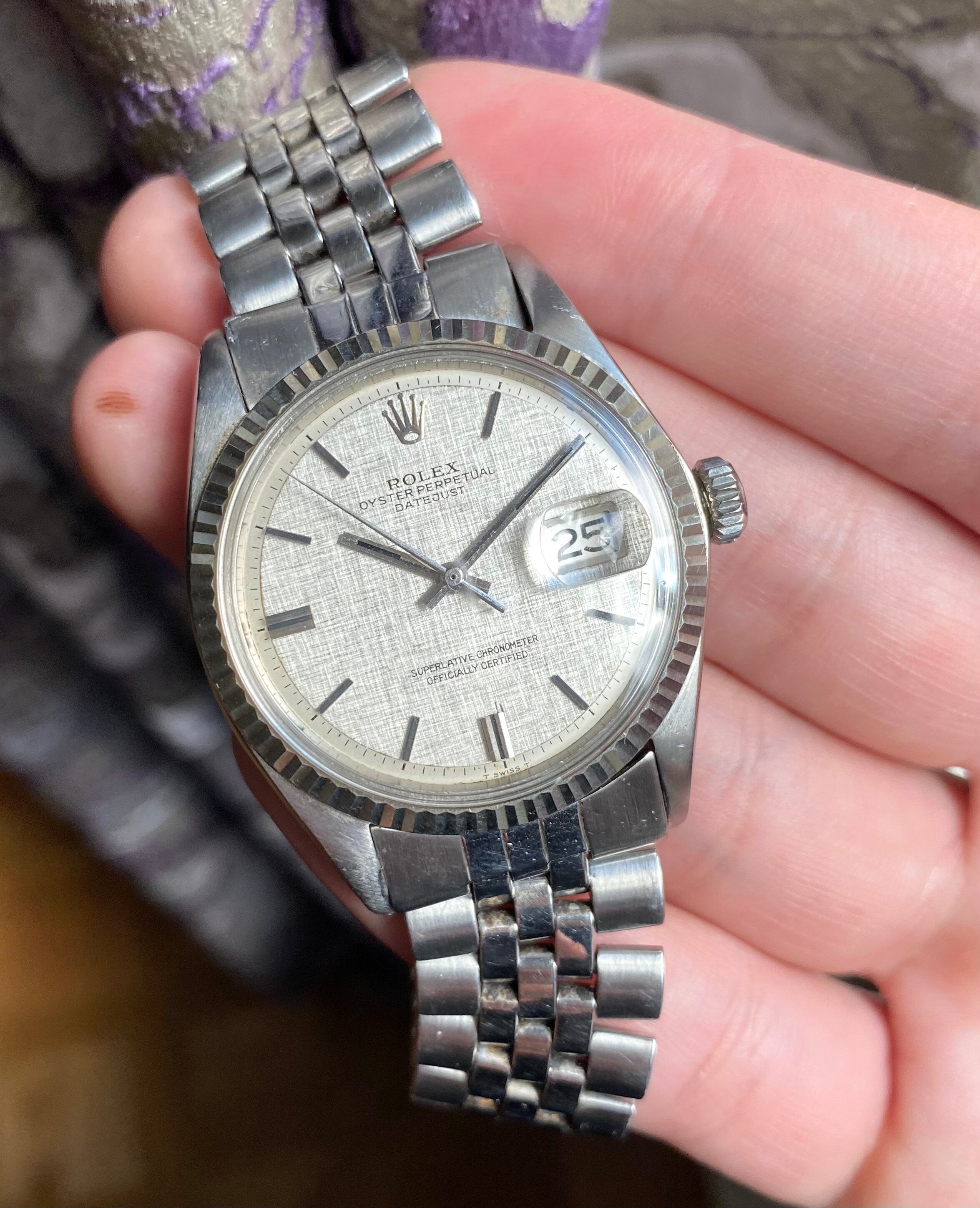 Rolex Datejust ref. 1601 — Linen Dial