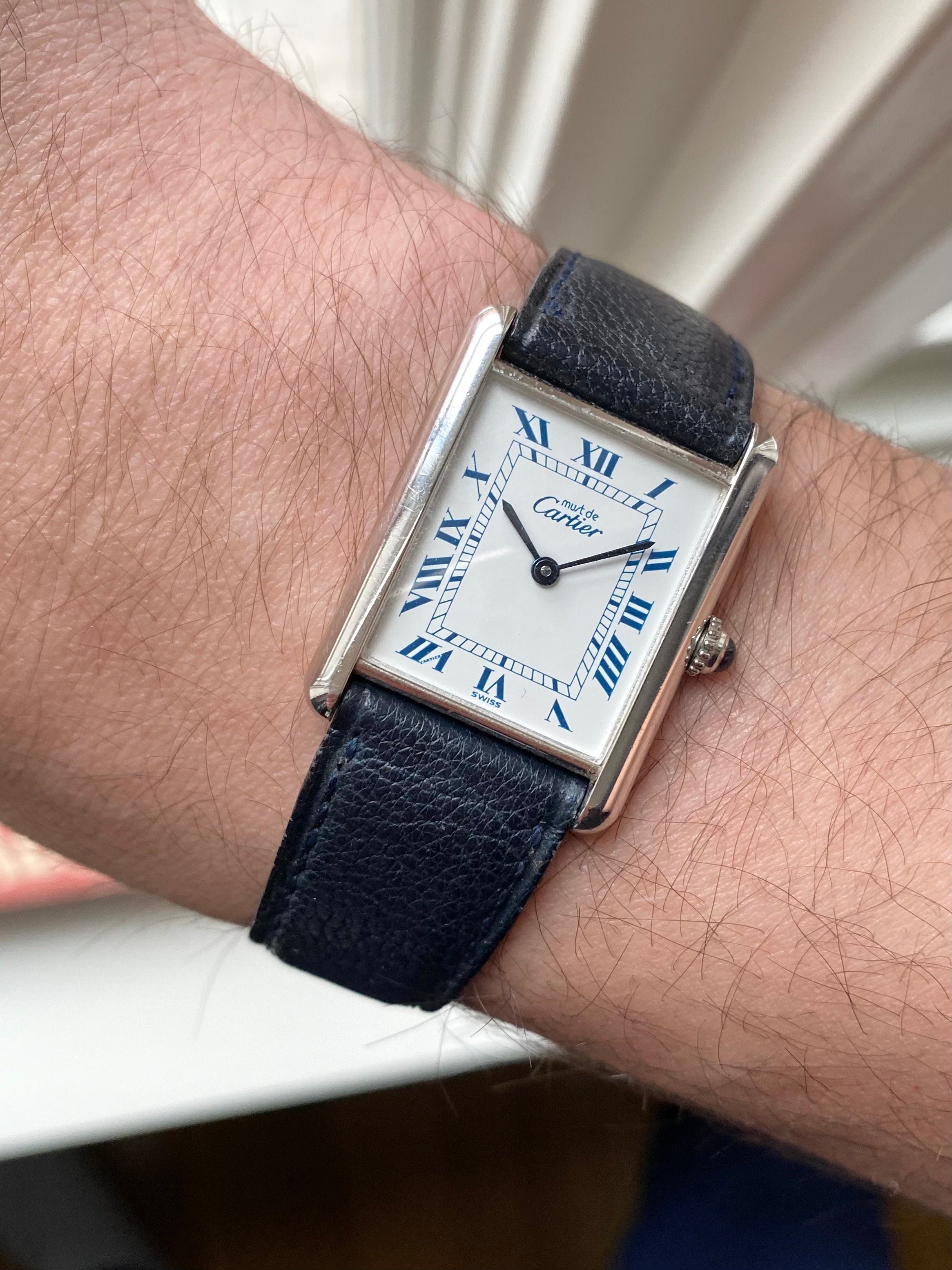 Cartier Tank — White Roman Numeral Dial