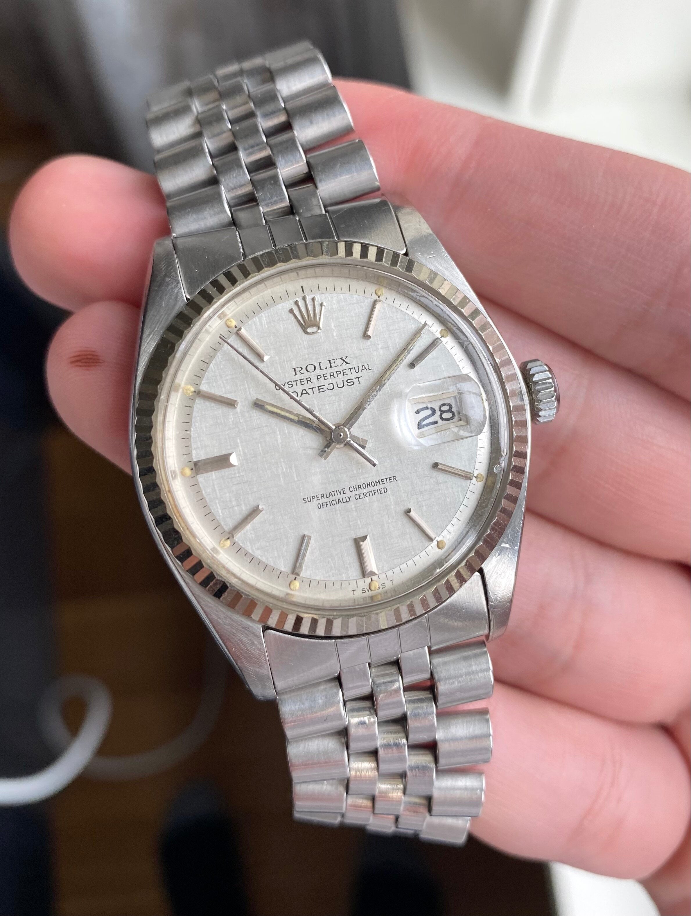 Rolex Datejust ref. 1601 — Linen Dial