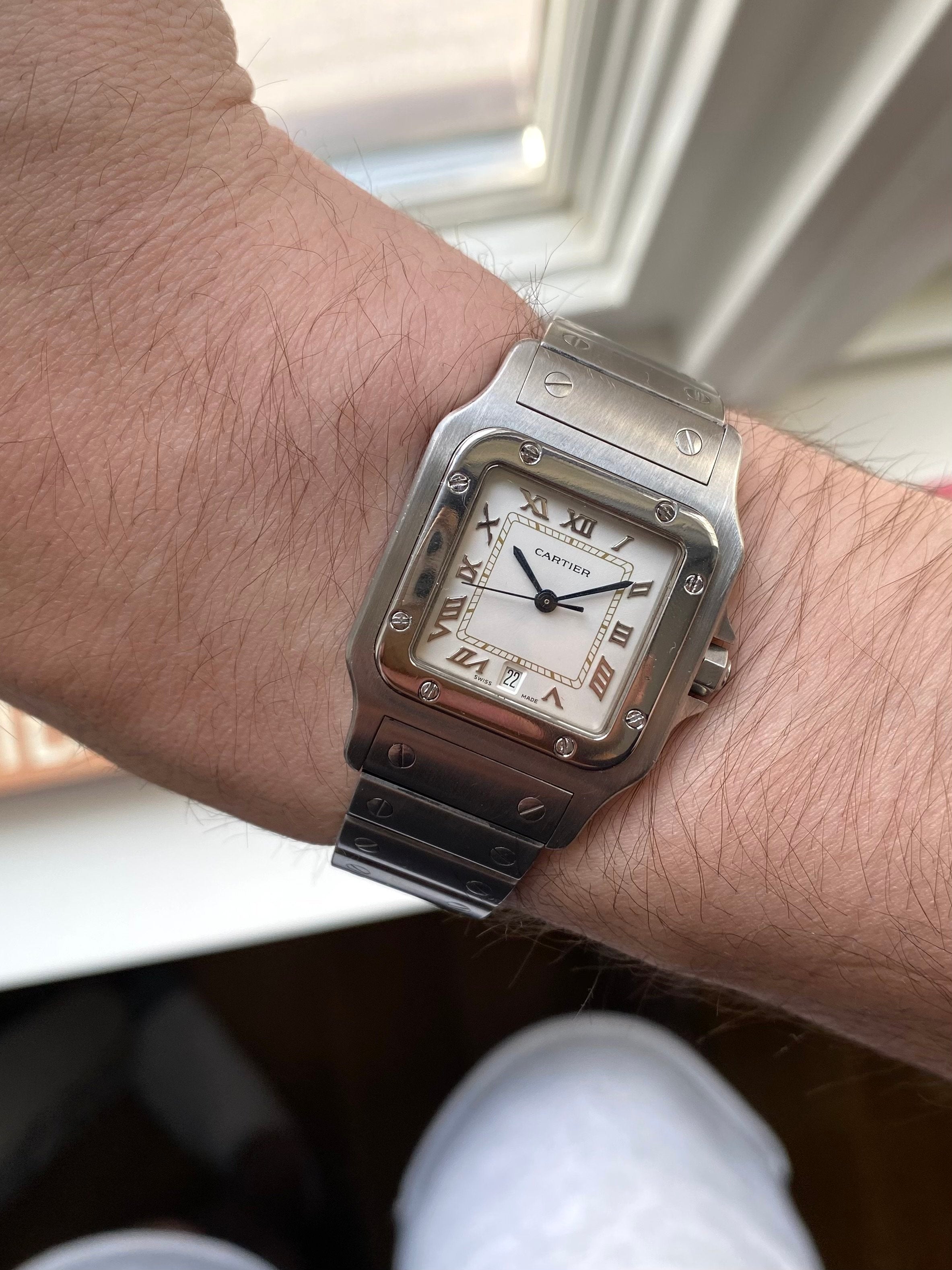 Cartier Santos 1564 - White Roman.