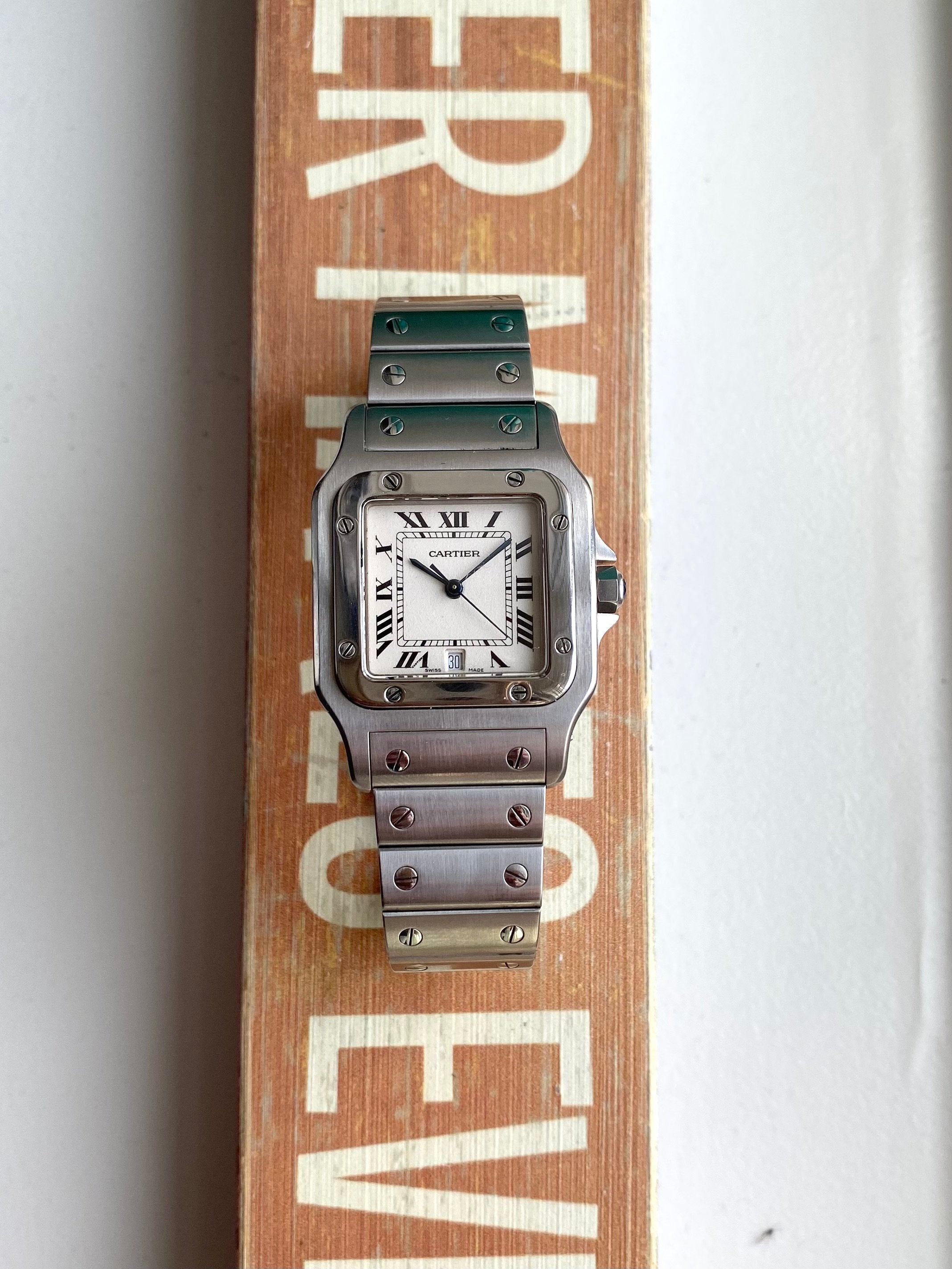 Cartier Santos 1564 - White Roman.