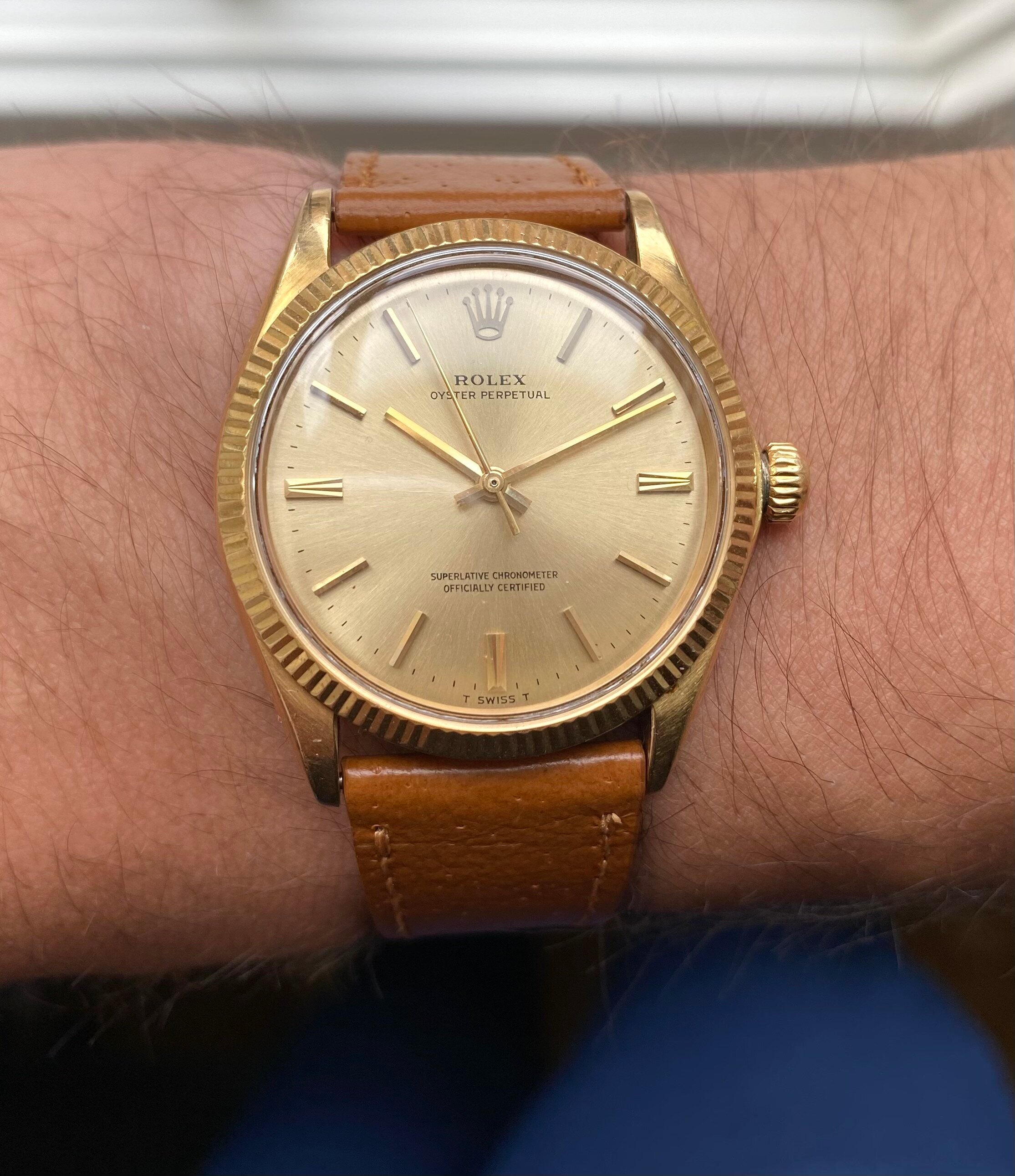 Rolex Oyster Perpetual ref. 1005 — 18k Yellow Gold