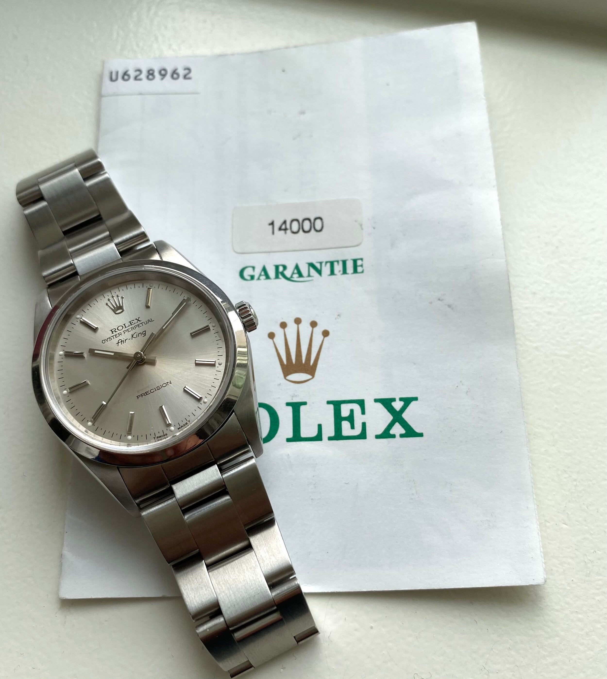 Rolex Air King ref. 14000 — with Papers