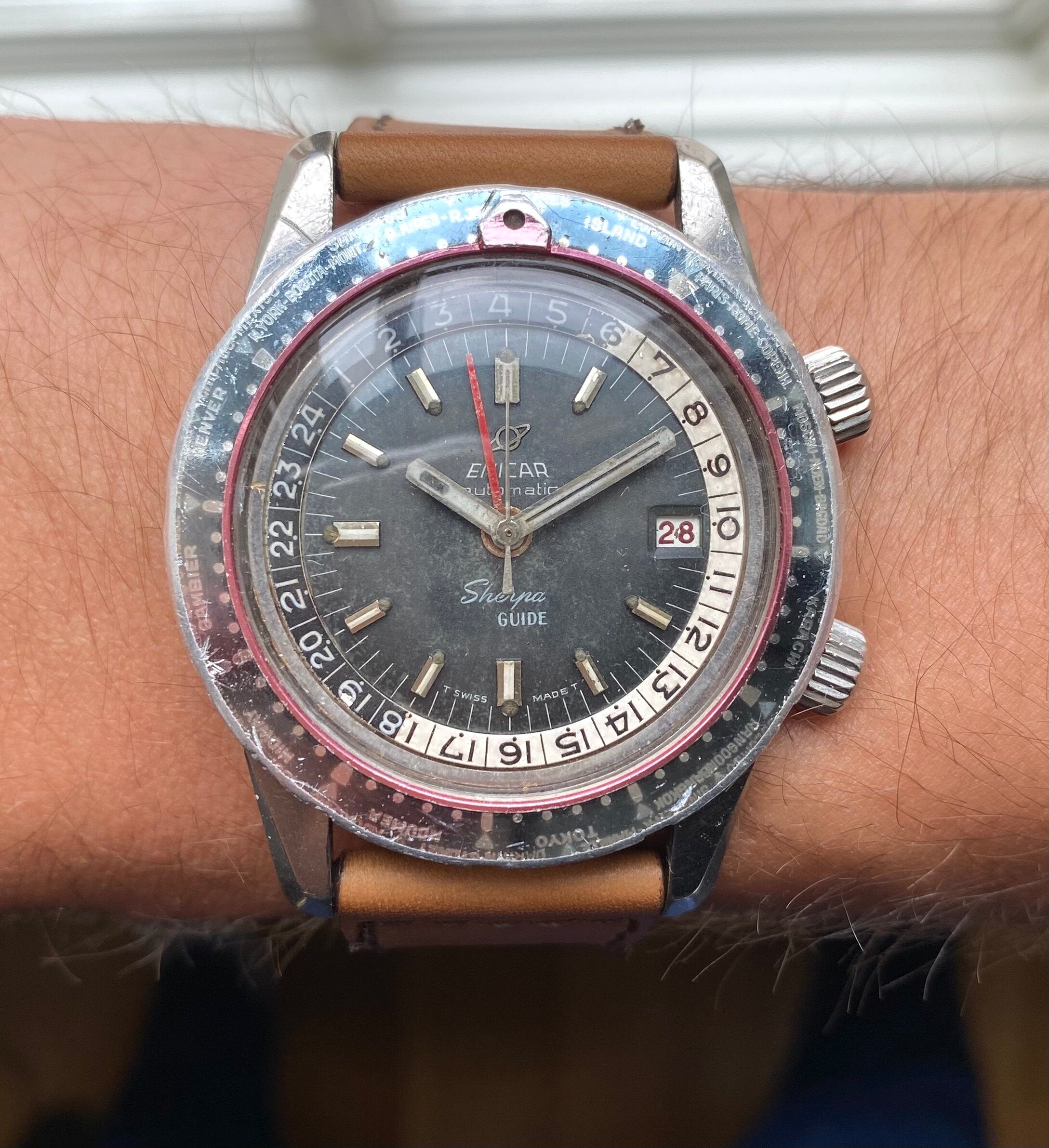 Enicar Sherpa Guide GMT World Time