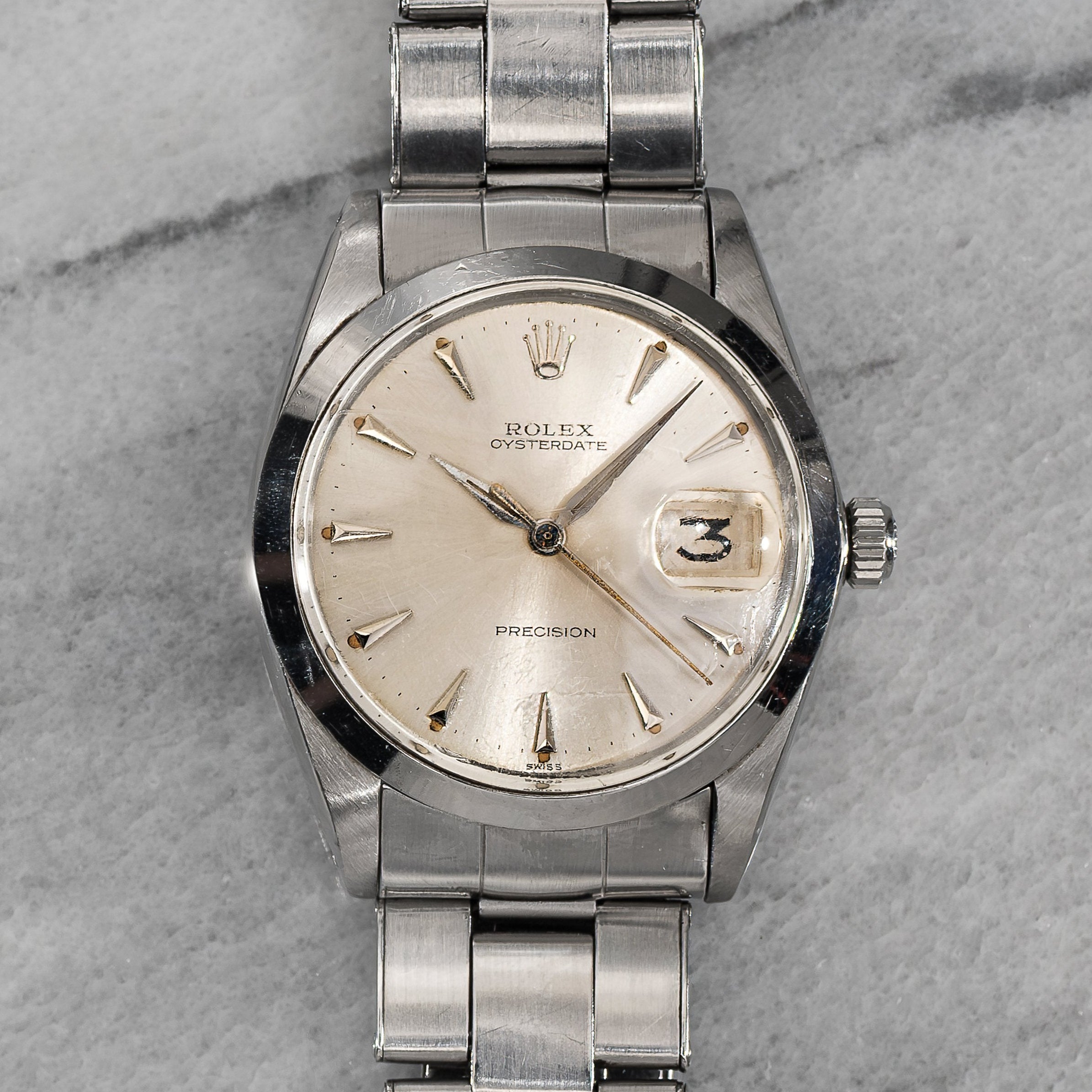 1963 Rolex Oysterdate Precision 6694 – Silver Dial