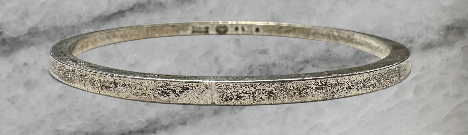 Georg Jensen Vintage Sterling Silver Plain Bangle Bracelet 7 5
