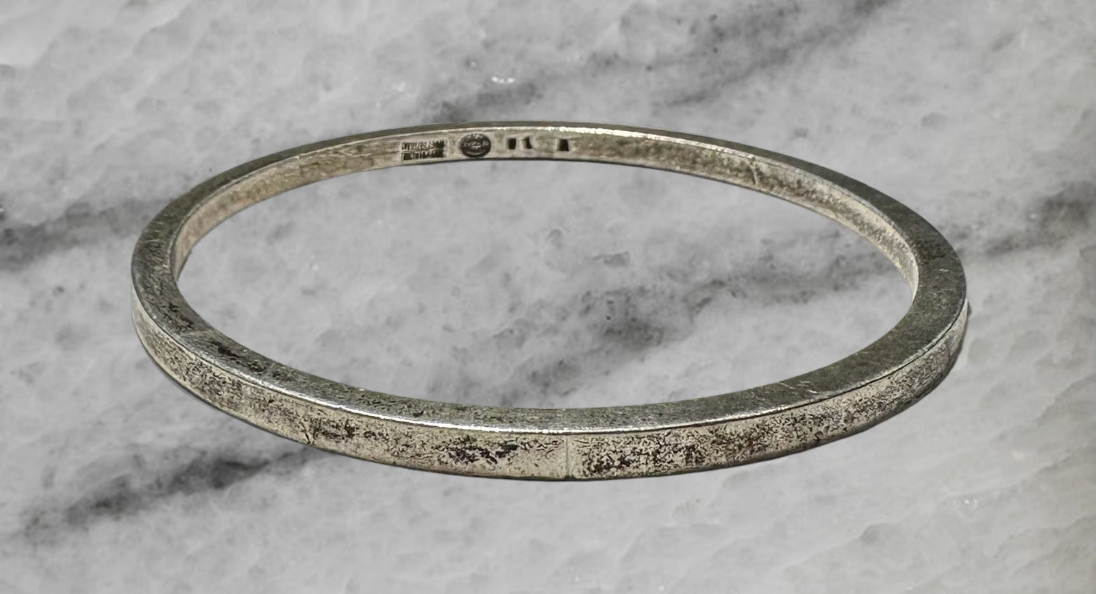 Georg Jensen Vintage Sterling Silver Plain Bangle Bracelet 7 5