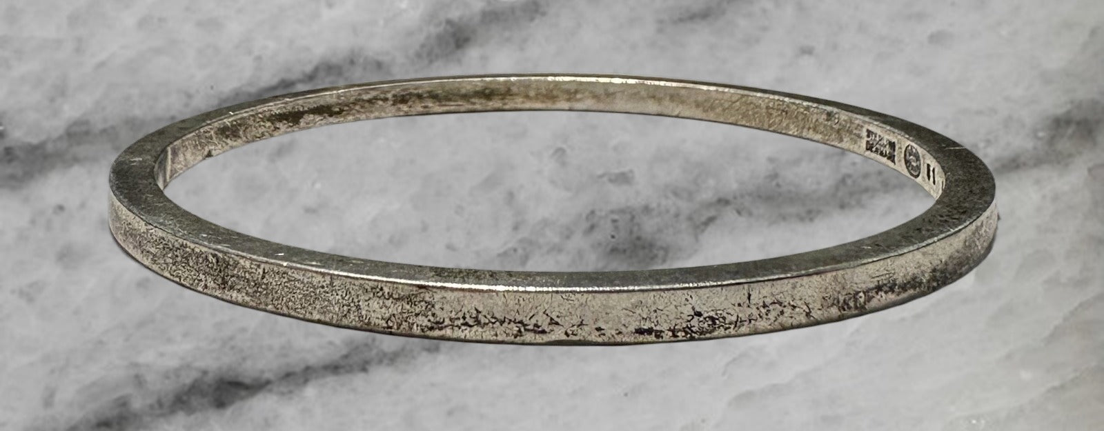 Georg Jensen Vintage Sterling Silver Plain Bangle Bracelet 7 5