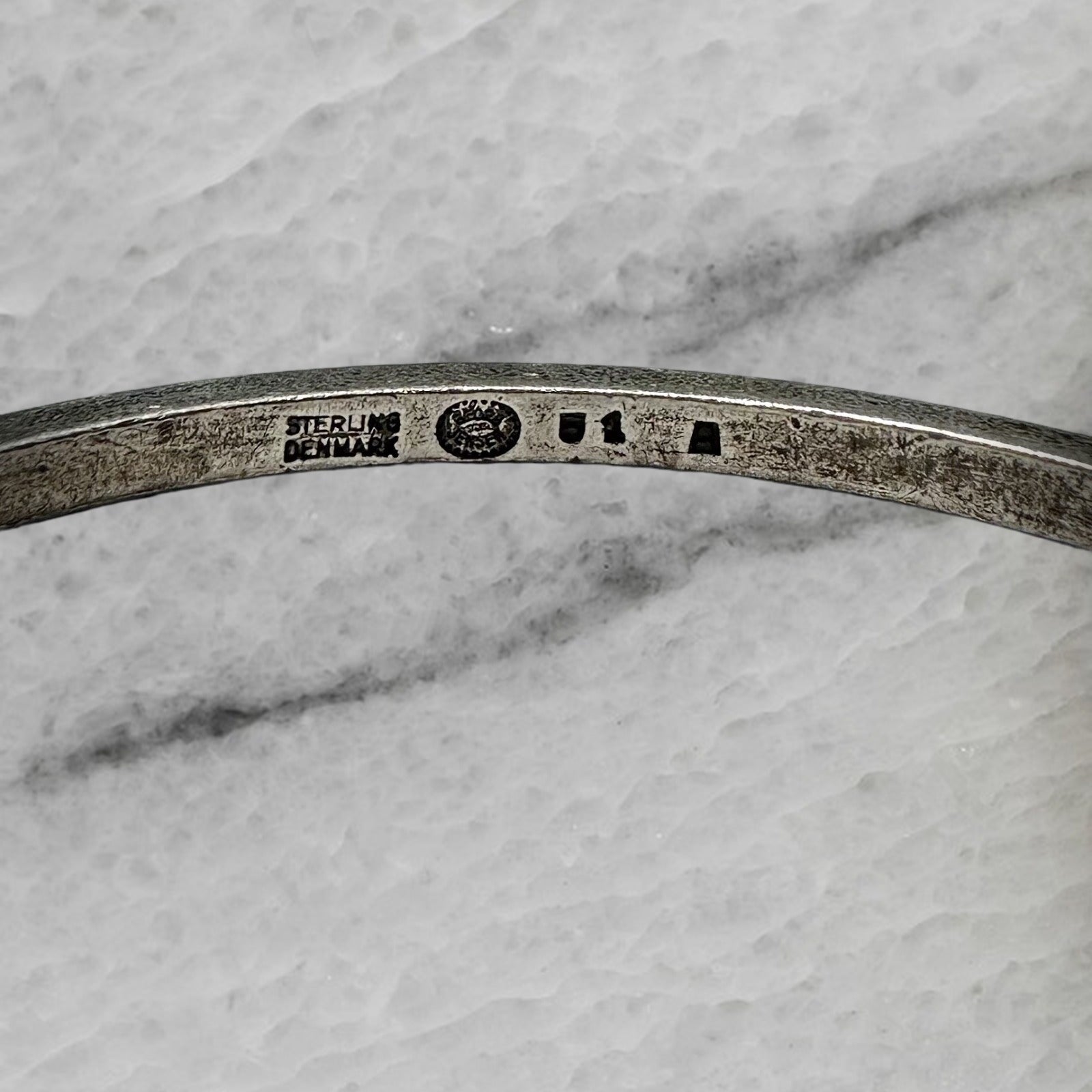 Georg Jensen Vintage Sterling Silver Plain Bangle Bracelet 7 5